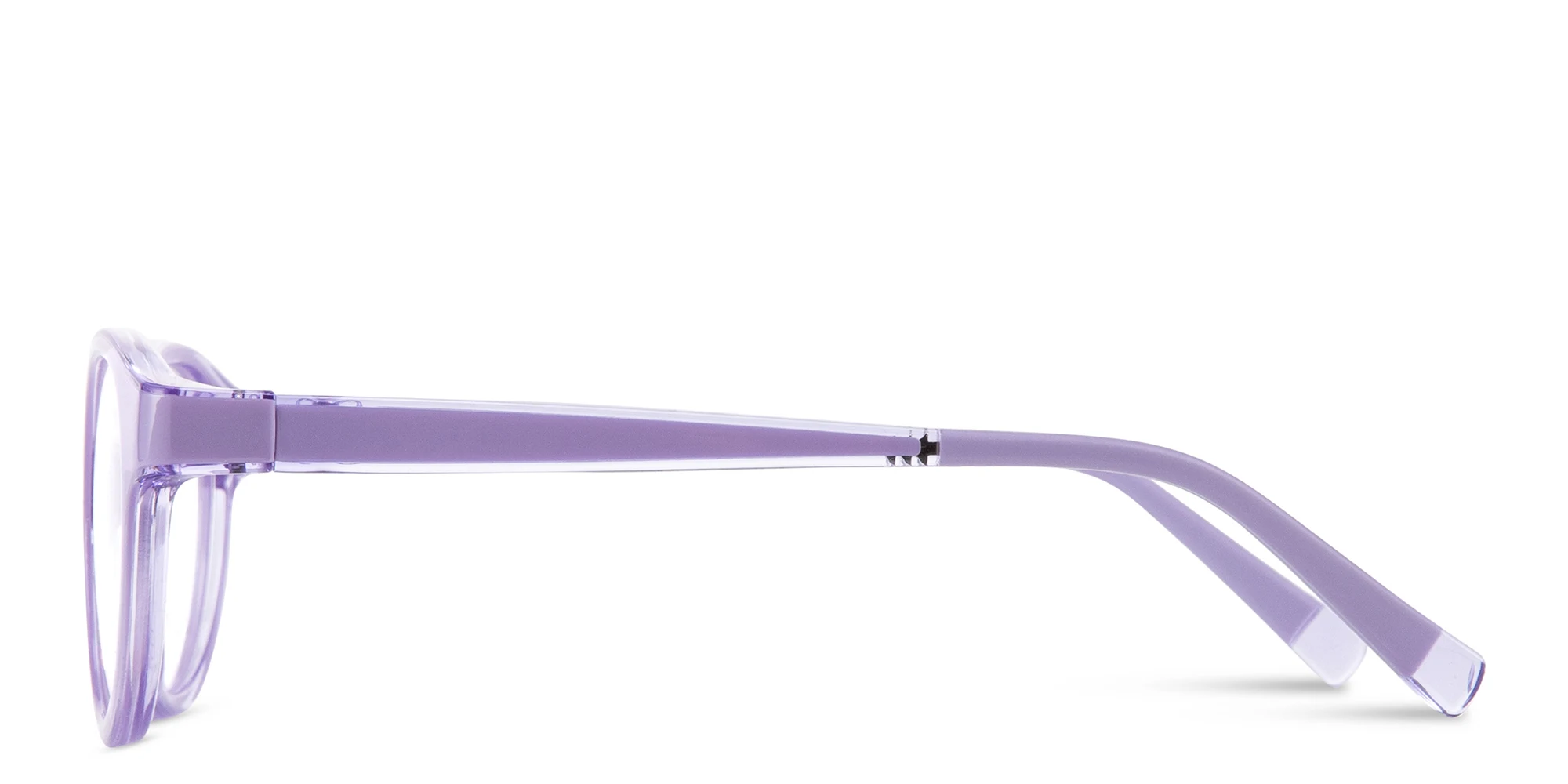 Shop SPIN ON8 Kids Panthos Eyeglasses in Transparent Purple online.