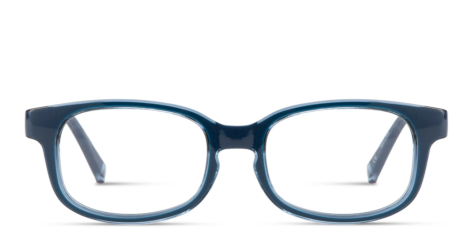 Shop SPIN ON8 Kids Rectangle Eyeglasses in Transparent dark blue online.