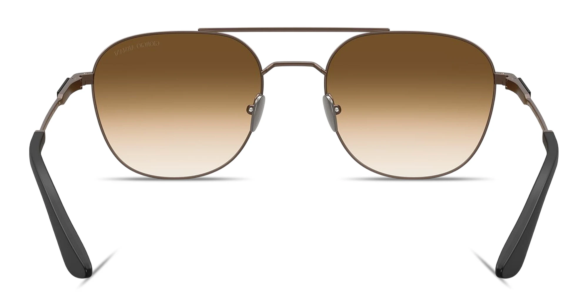 Shop GIORGIO ARMANI Logo Signature Square Sunglasses in Copper online.