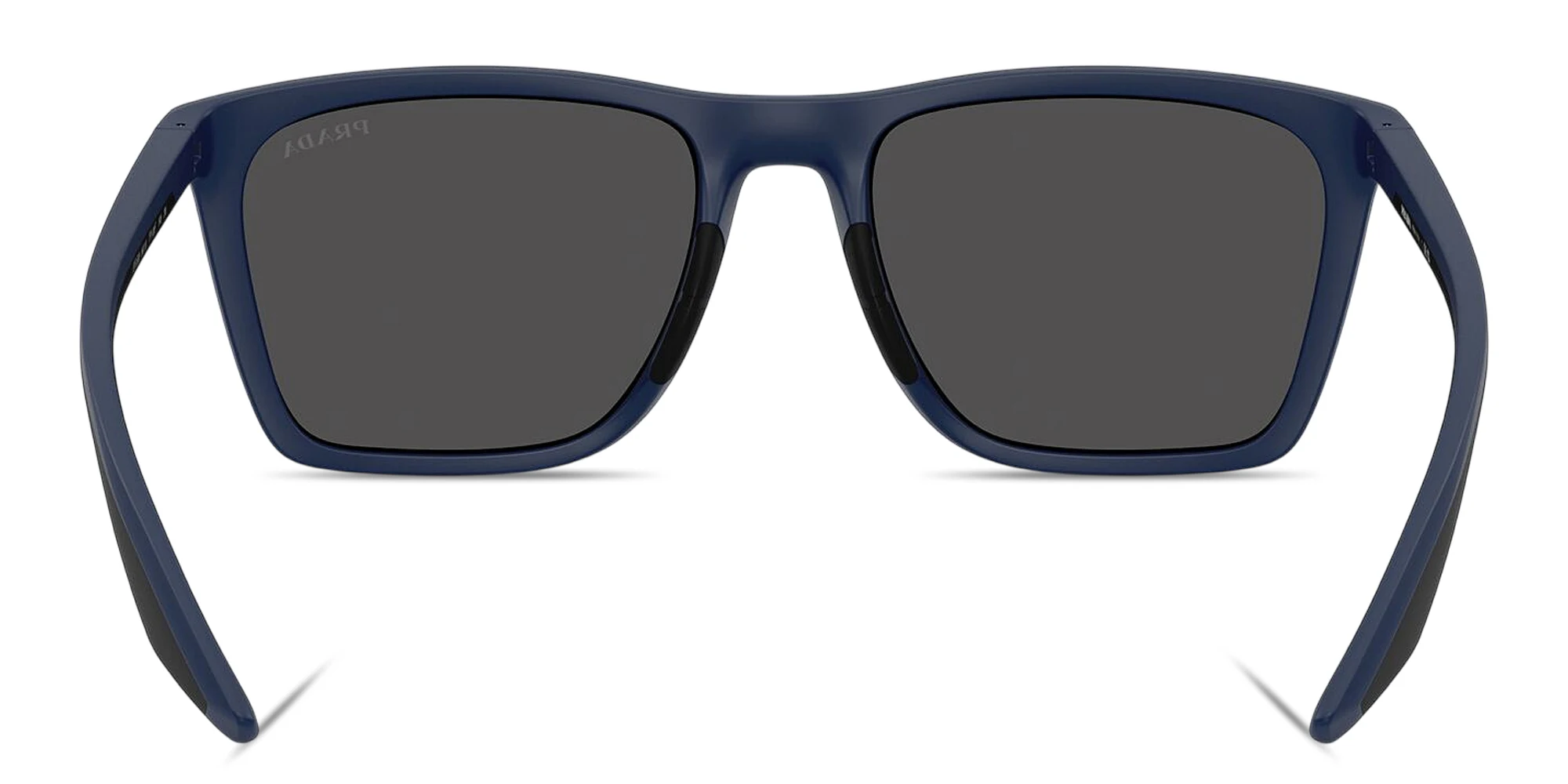 Shop Prada Linea Rossa Logo Signature Pillow Sunglasses in Matte Blue online.