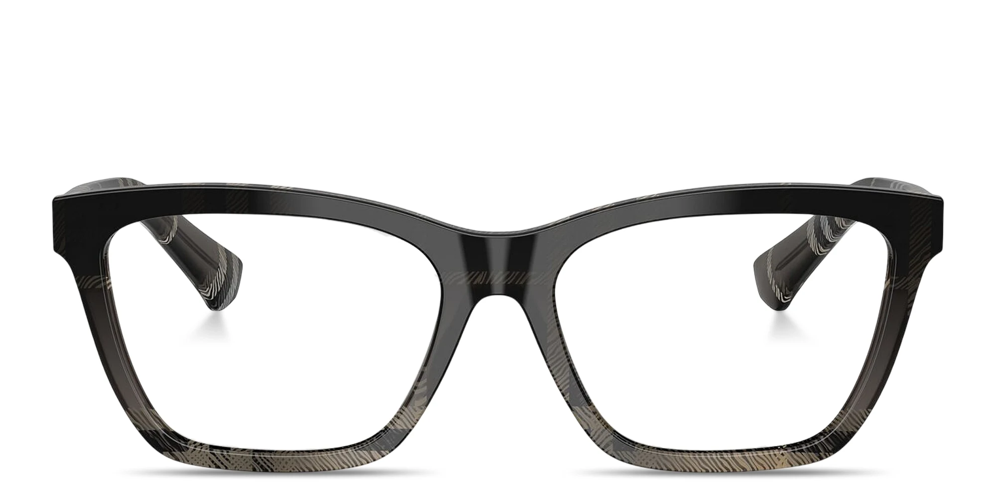 Shop BURBERRY Check Cat-Eye Eyeglasses in Grey Check online.