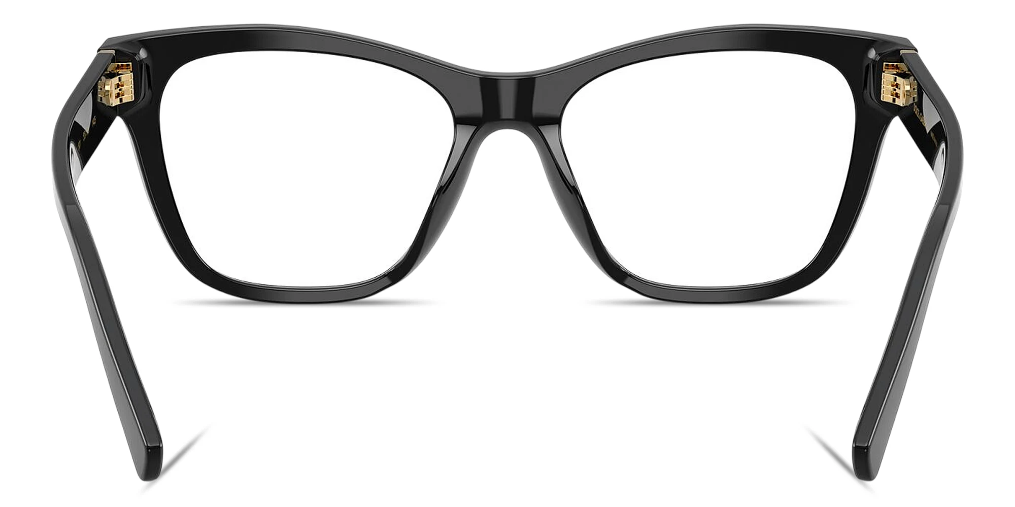 Shop Dolce & Gabbana DG Logo Square Eyeglasses in Black online.