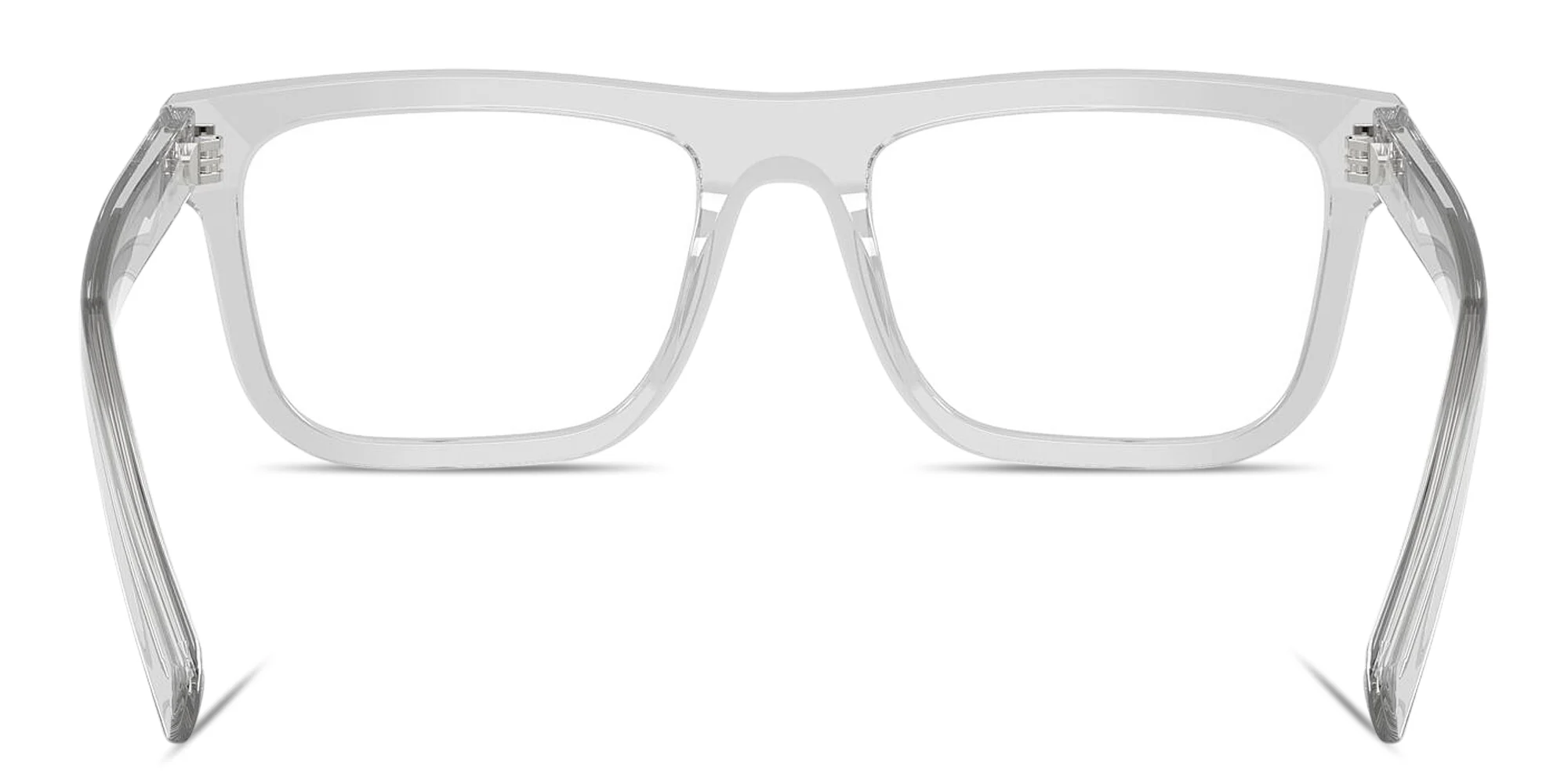 Shop PRADA Logo Signature Pillow Eyeglasses in Crystal Grey online.