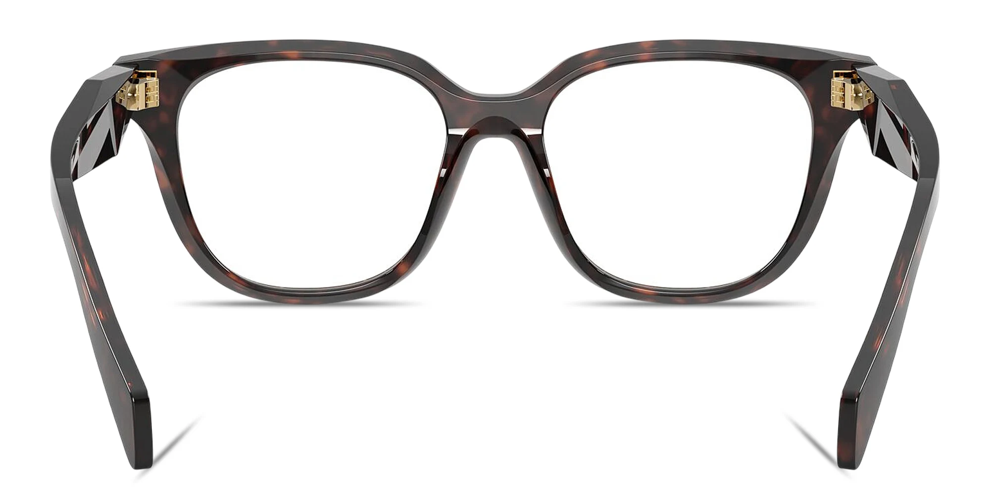 Shop PRADA Logo Signature Butterfly Eyeglasses in Tortoise online.
