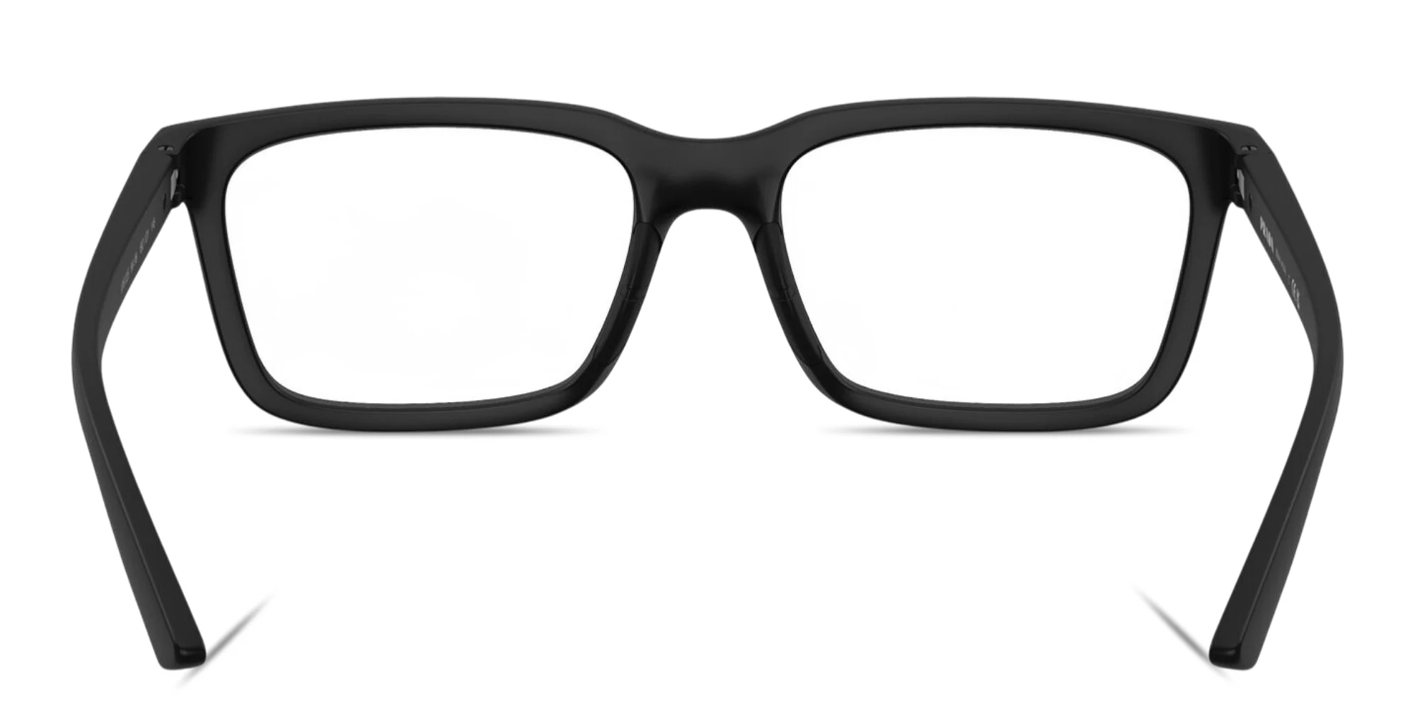 Shop Prada Linea Rossa Logo Signature Wide Rectangle Eyeglasses in Matte Black online.