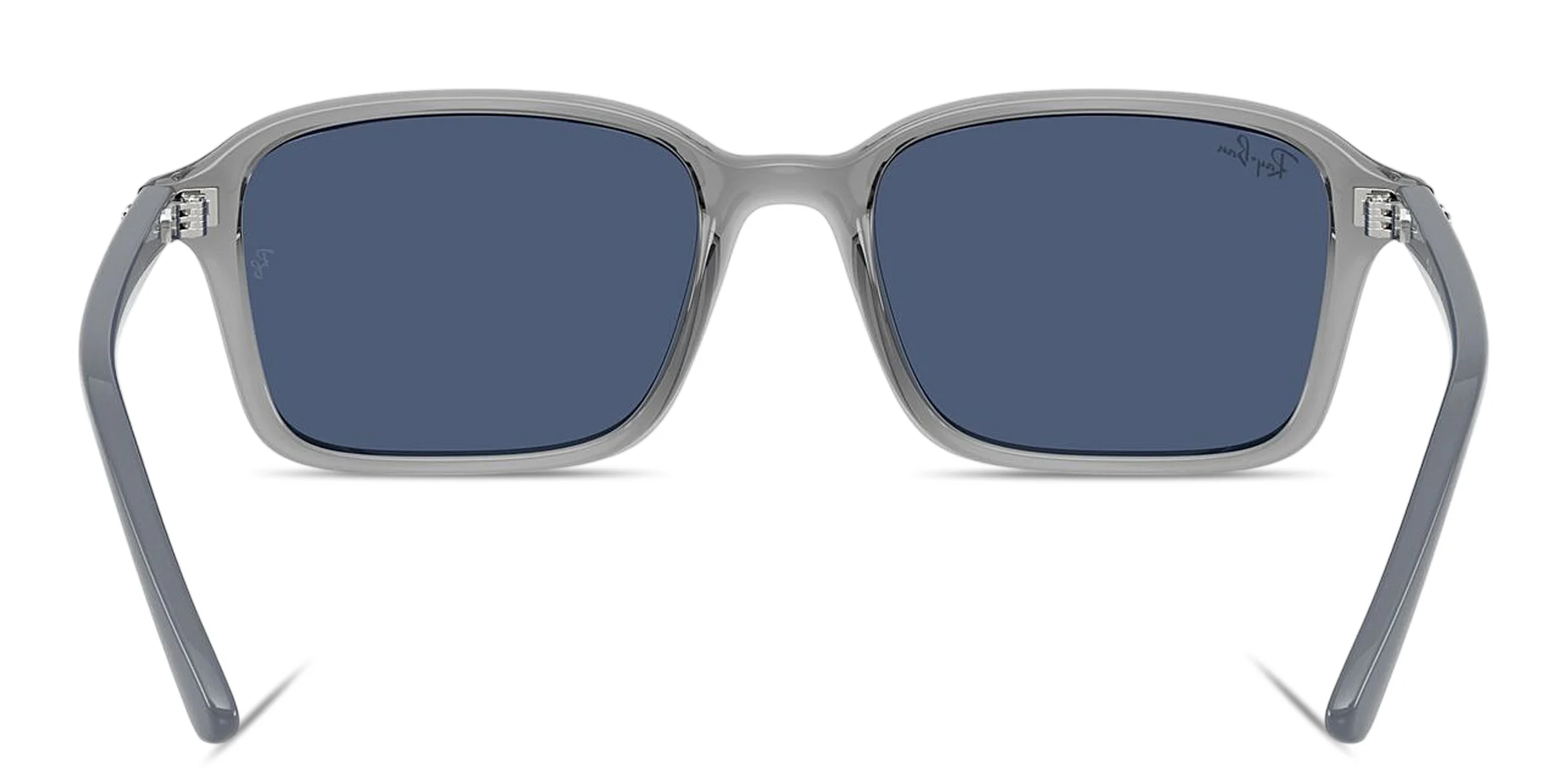 Shop Ray-Ban Embossed Logo Kids Square Sunglasses in Transparent Grey online.