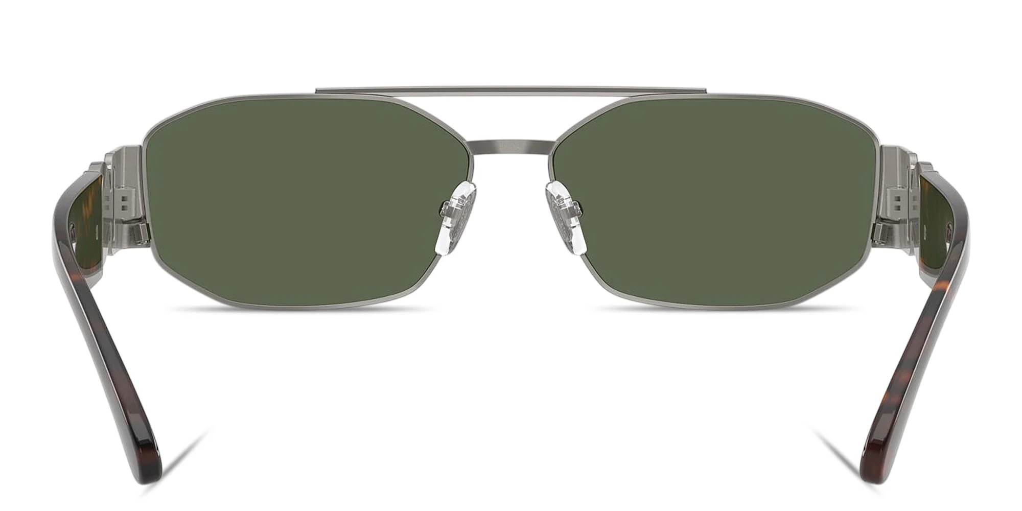Shop VERSACE Medusa Irregular Sunglasses in Gunmetal online.