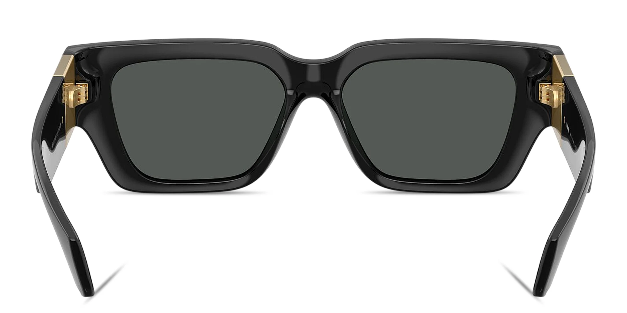 Shop VERSACE Medusa Square Sunglasses in Black online.