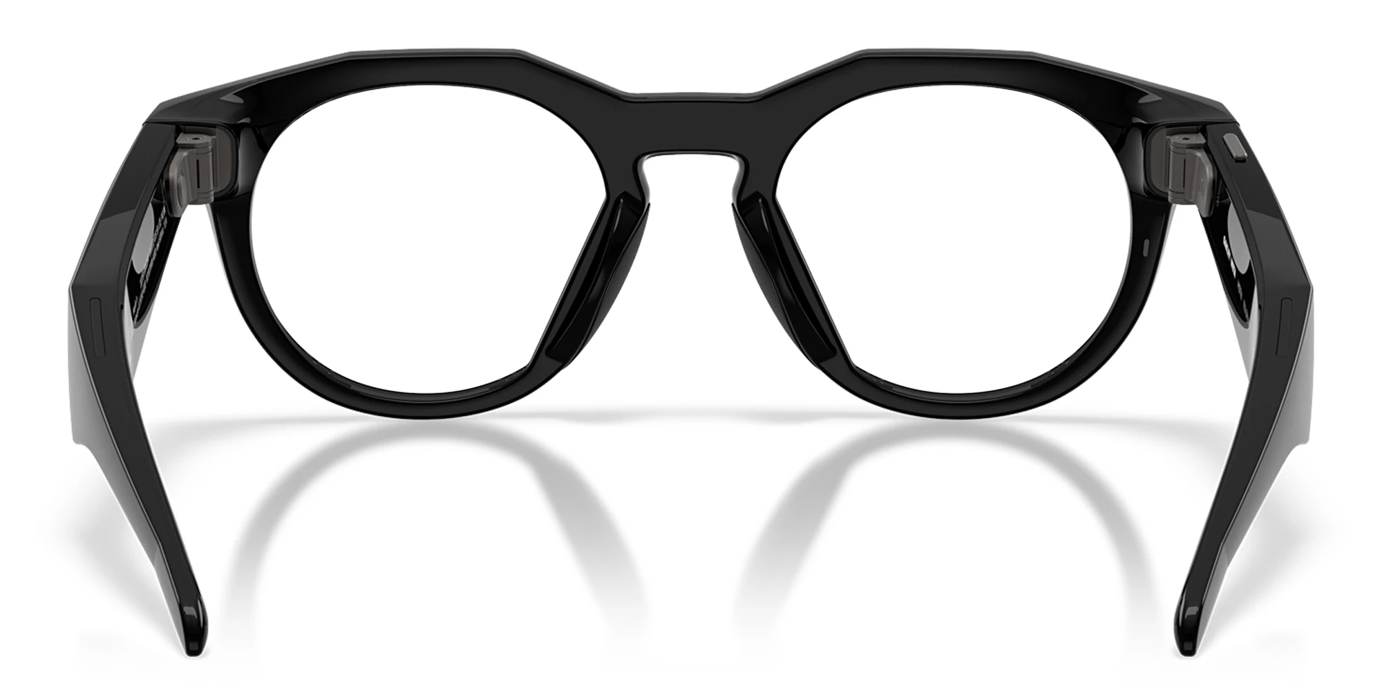 Shop Oakley Meta HSTN Limited Edition Unisex Round Eyeglasses with Blue-Violet Light Lenses in Black online.