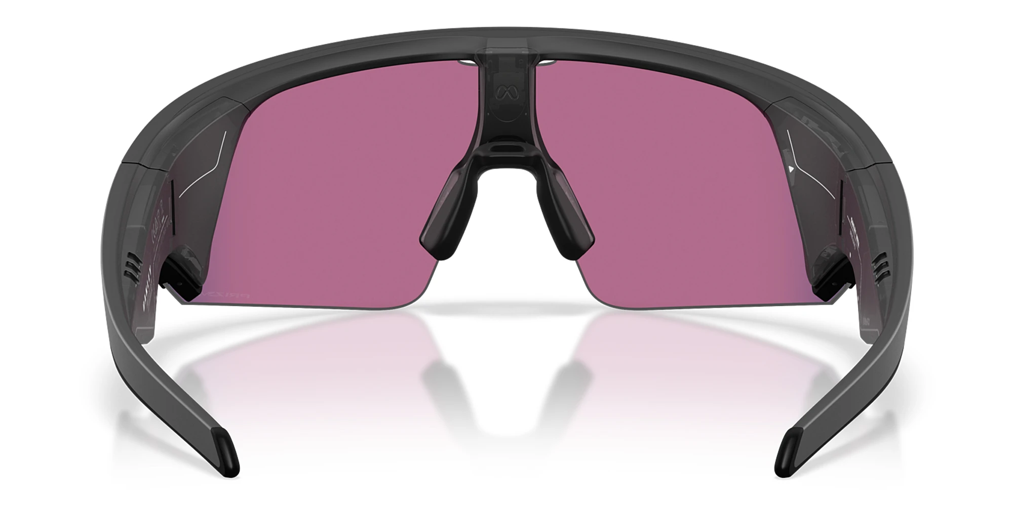 Shop Oakley Meta Vanguard Unisex Half-Rim Rectangle Sunglasses in Black online.