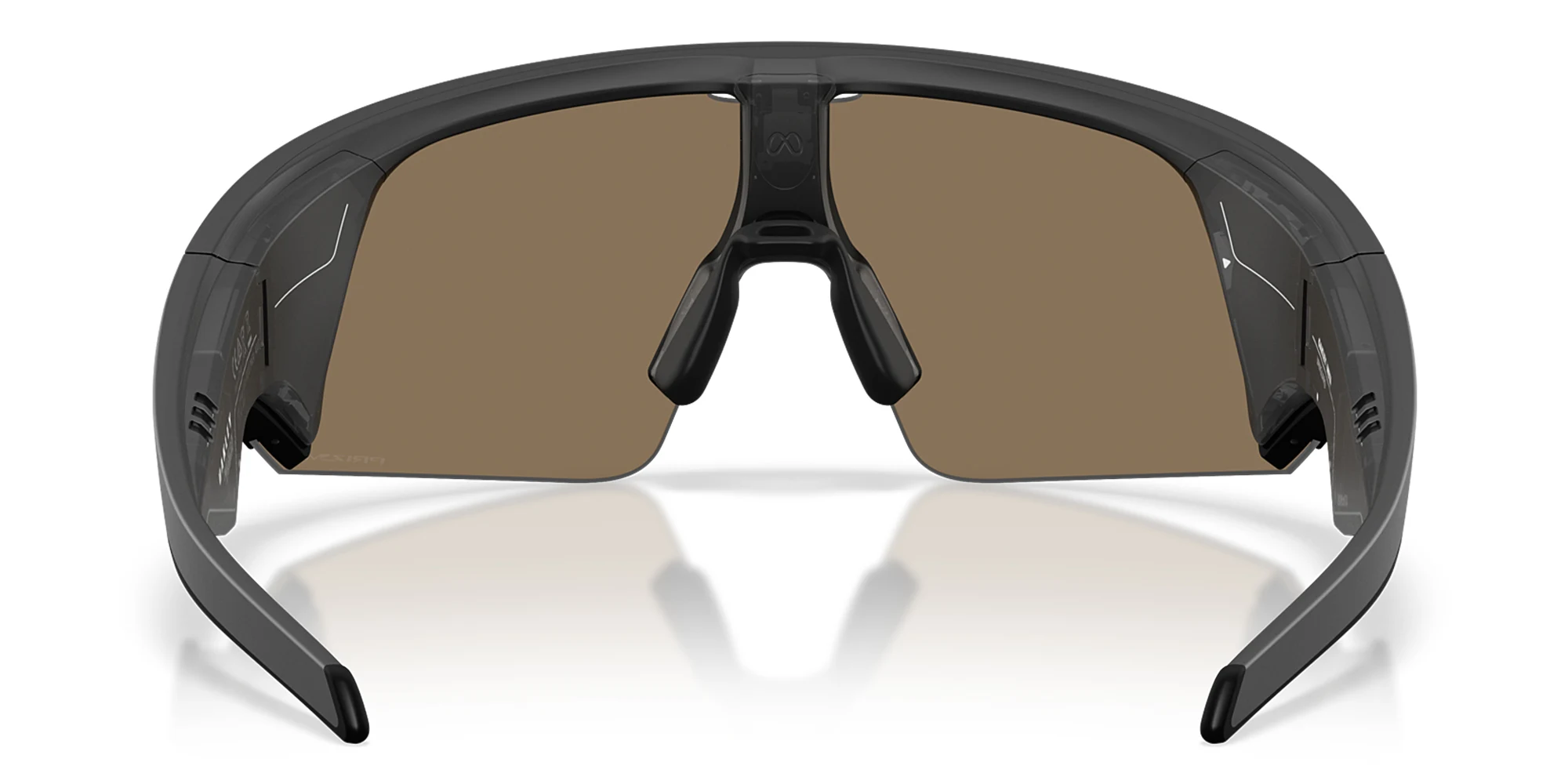 Shop Oakley Meta Vanguard Unisex Half-Rim Rectangle Sunglasses in Black online.