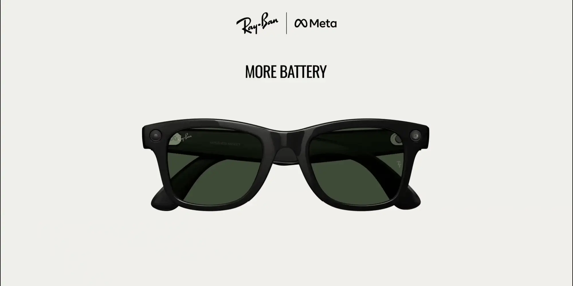 Shop Ray-Ban Meta Wayfarer Unisex Square Sunglasses in Matte Black online.