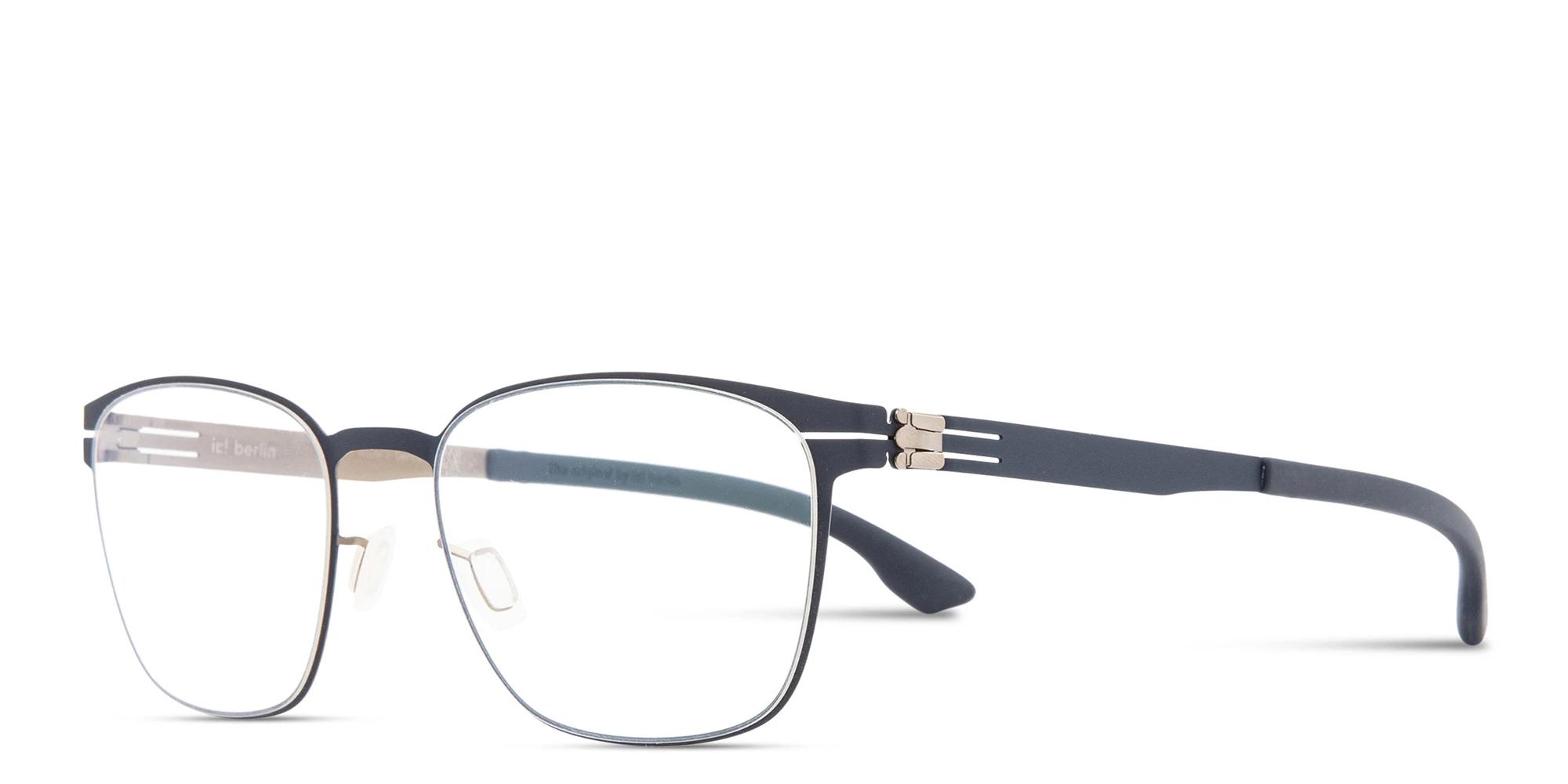 Shop ic! berlin Tilmann Unisex Square Eyeglasses in Gold online.