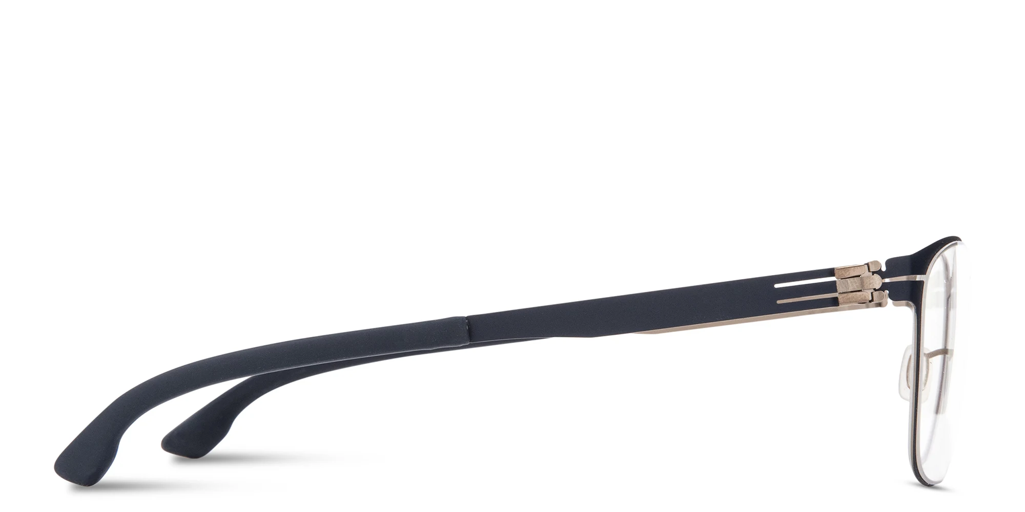 Shop ic! berlin Tilmann Unisex Square Eyeglasses in Gold online.
