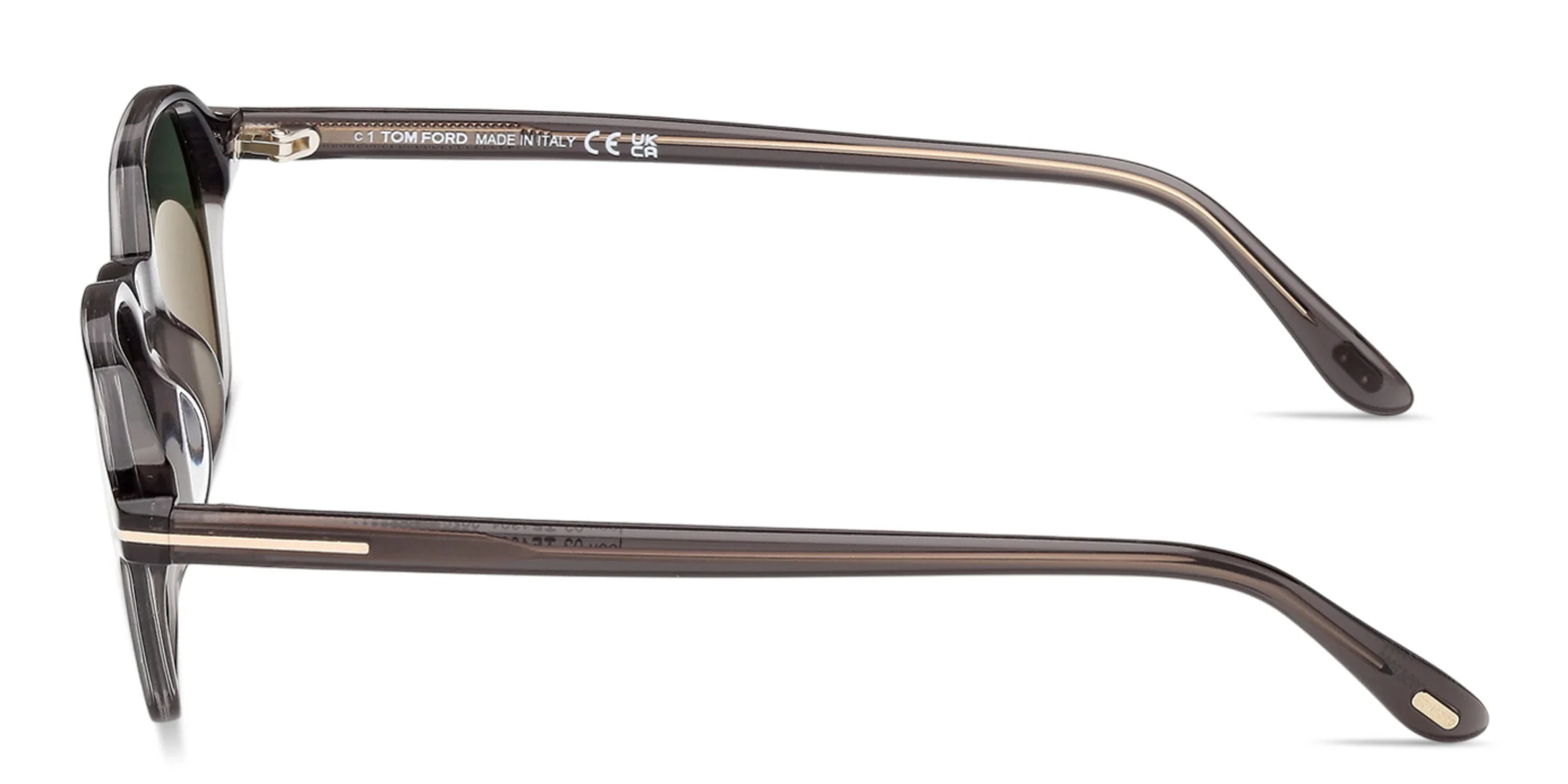 Shop TOM FORD Joey Irregular Sunglasses in Transparent Grey online.