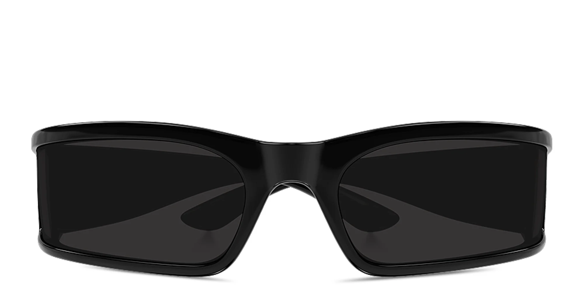 Shop BALENCIAGA BB Unisex Wide Mask Sunglasses in Black online.