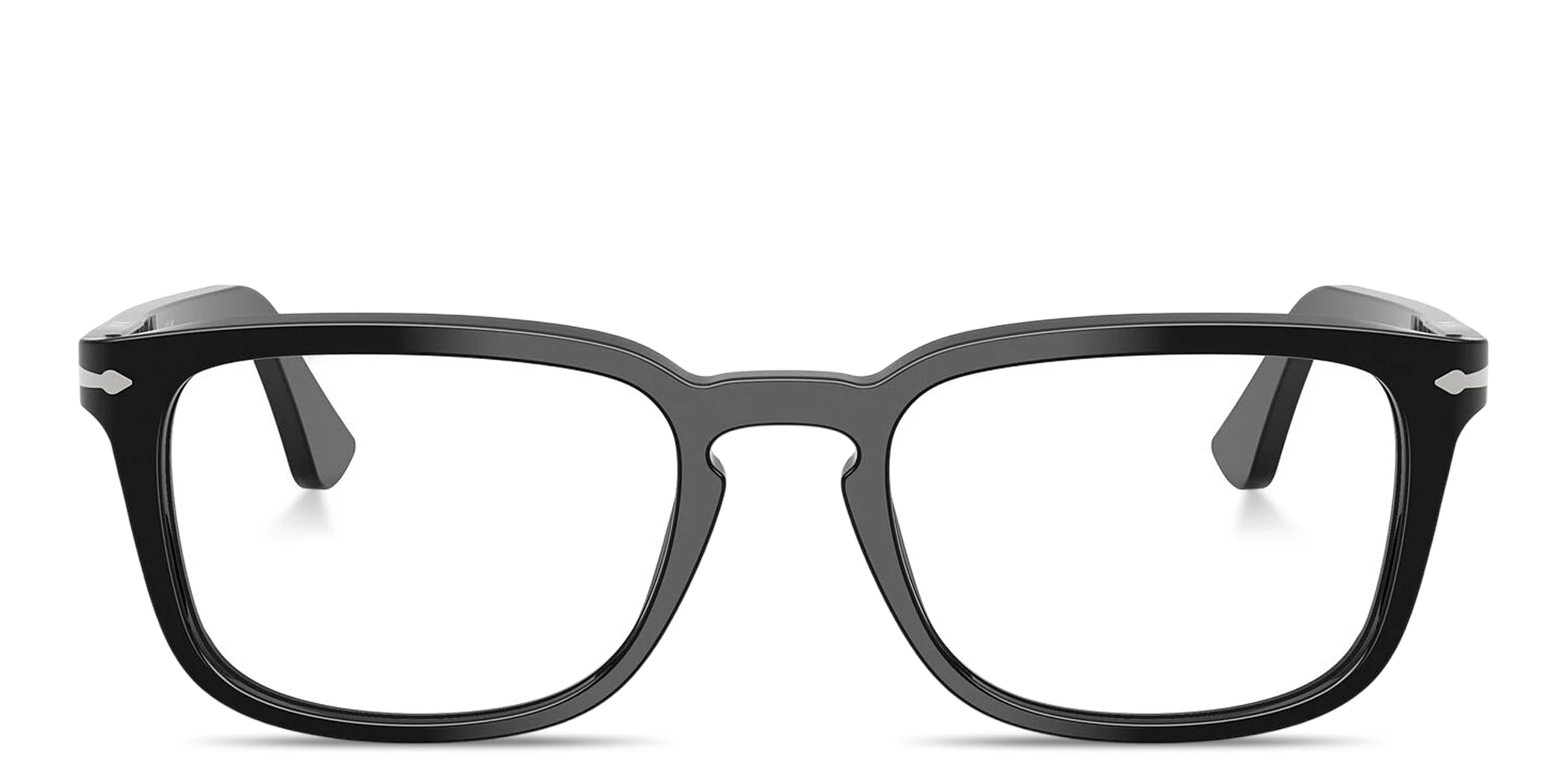 Shop PERSOL Arrow Unisex Pillow Eyeglasses in Black online.