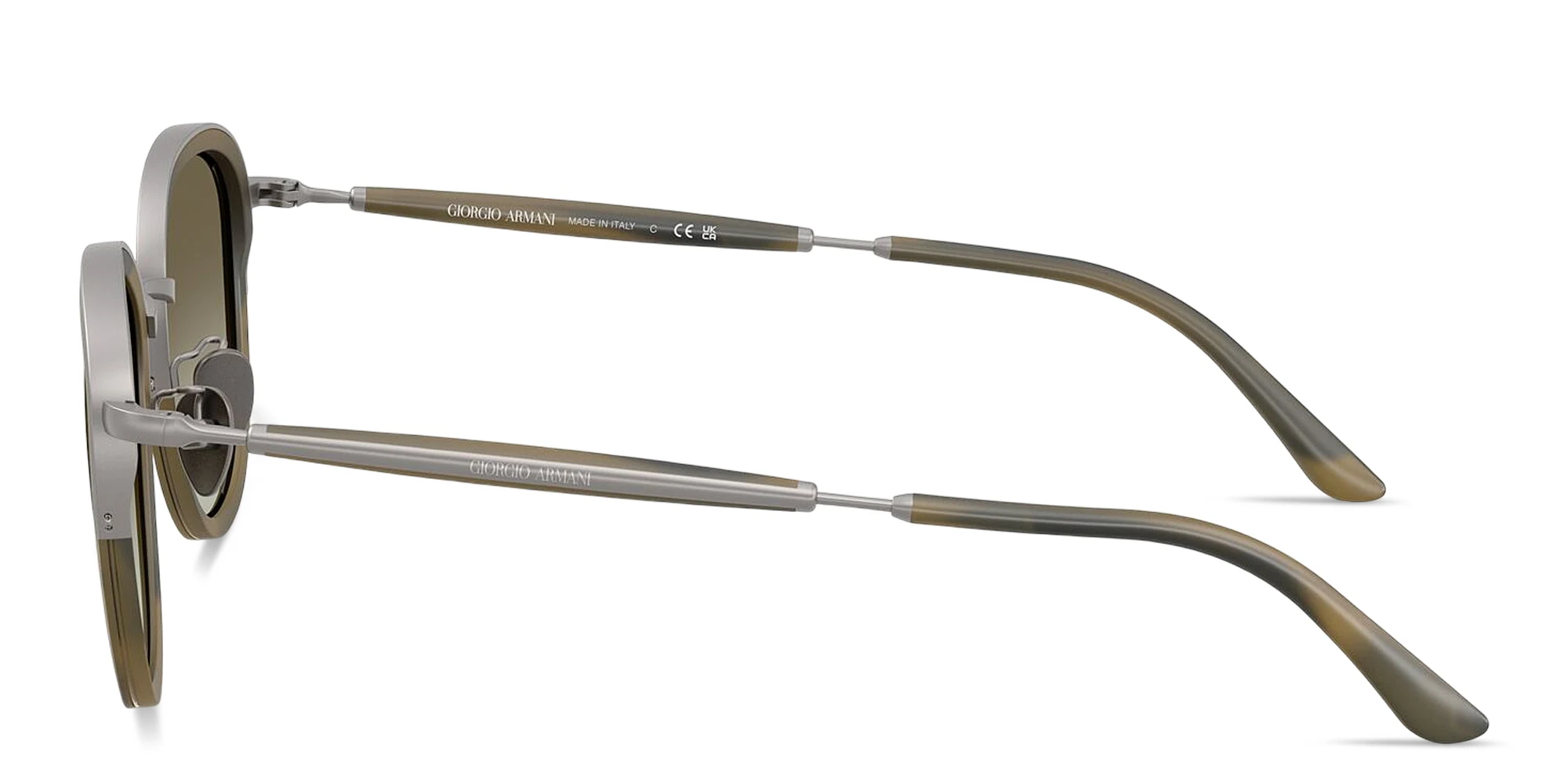 تسوق نظارات شمسية طراز بانتوس بتوقيع العلامة جورجو أرماني بلون رصاصي مطفي أونلاين.