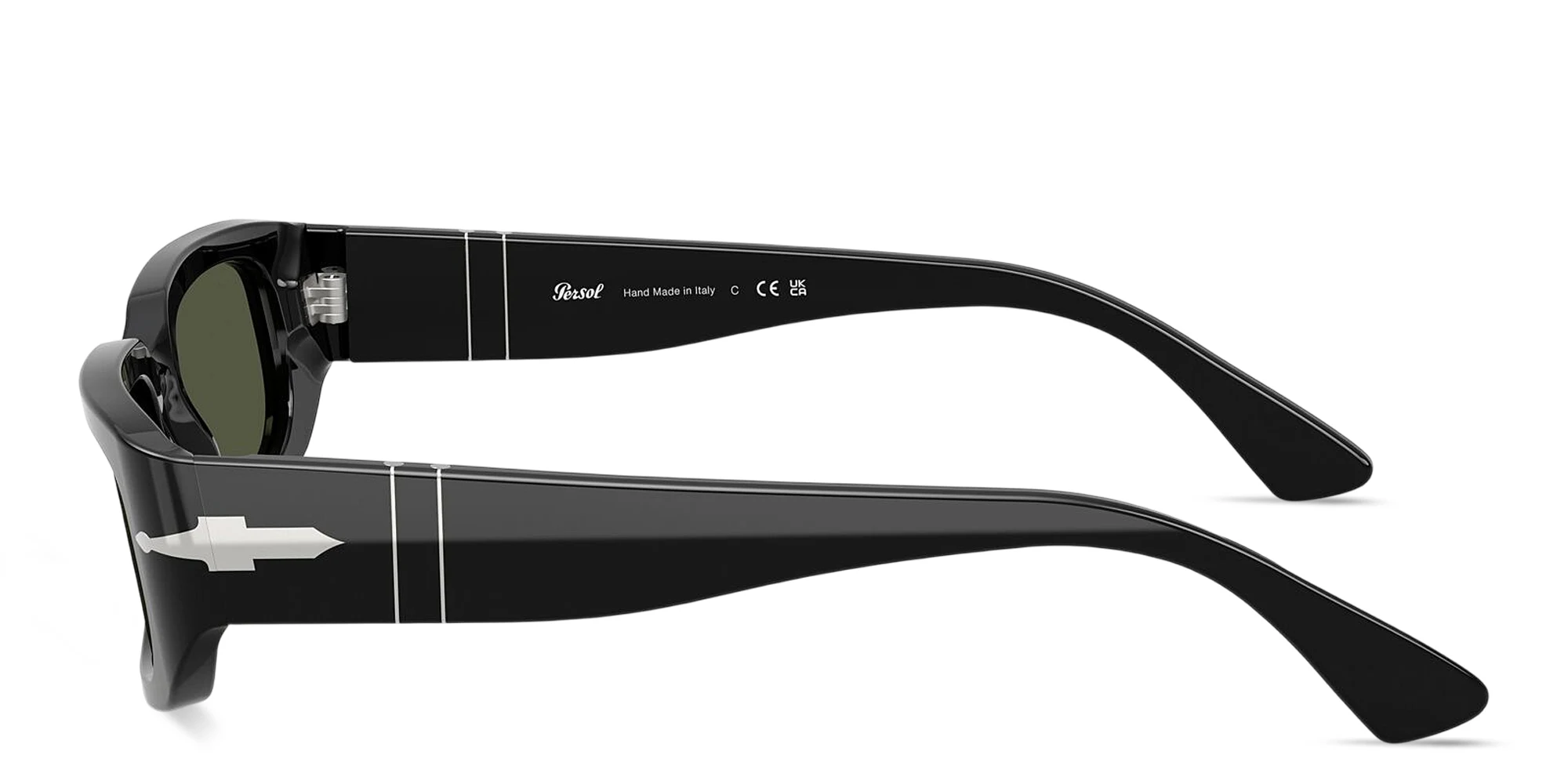 Shop PERSOL Mel Unisex Pillow Sunglasses in Black online.