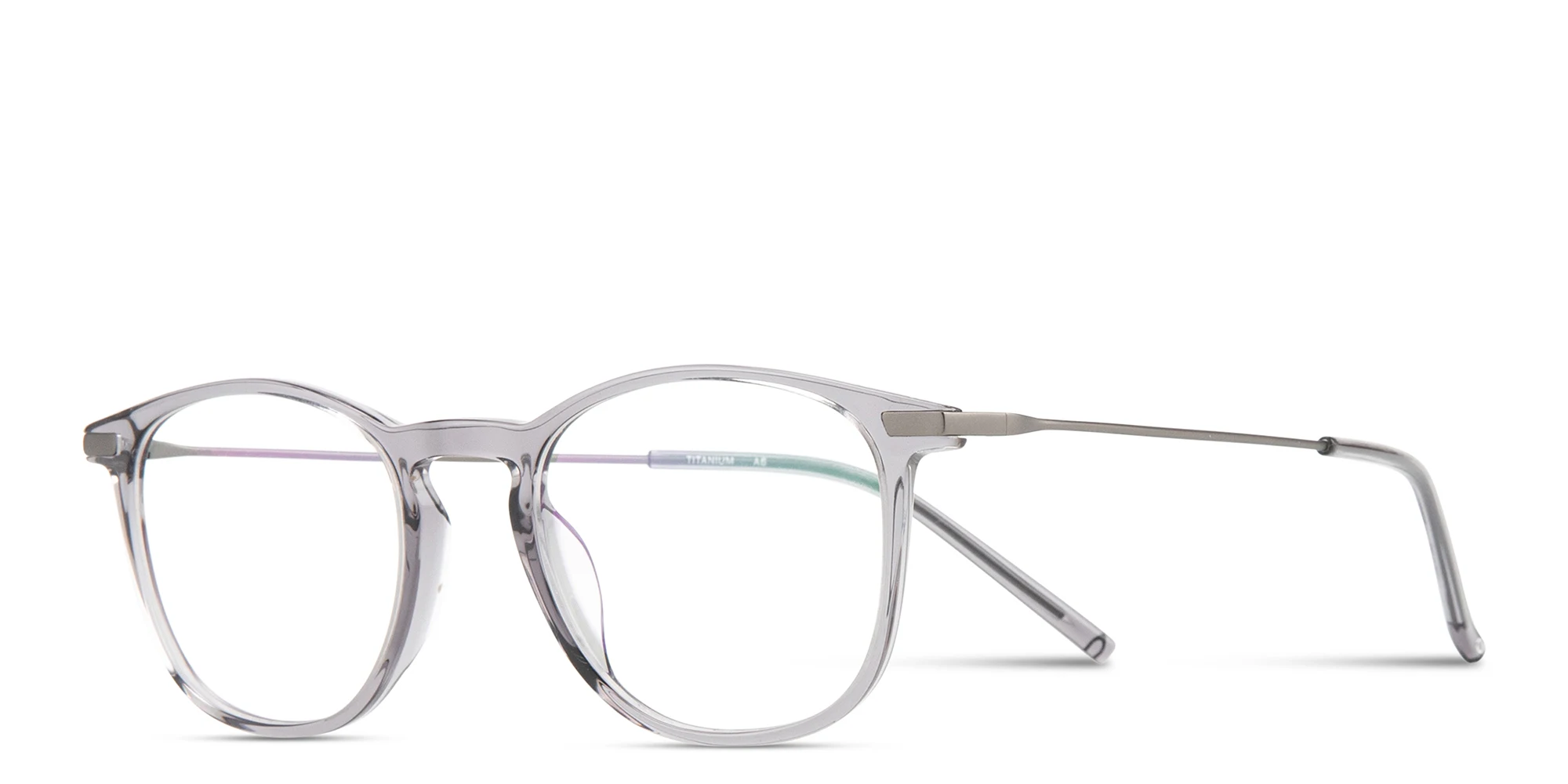 Shop MONOSTROM Panthos Eyeglasses in Transparent Dark Grey online.