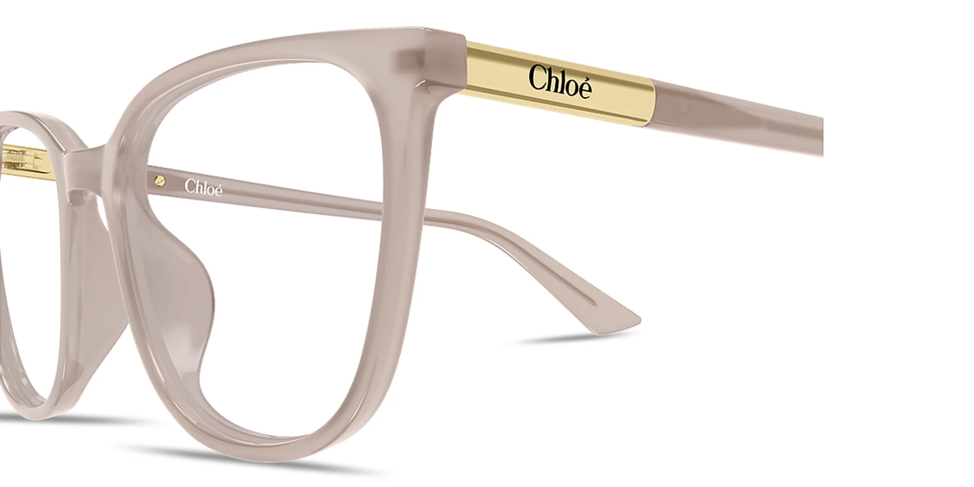 Shop Chloe Judy Cat-Eye Eyeglasses in Beige online.