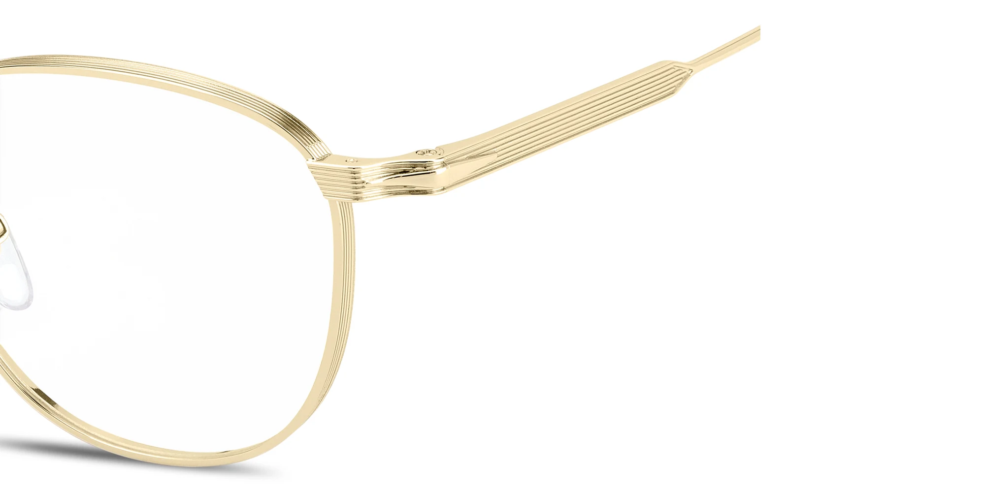 Shop DAVID BECKHAM Talisman Panthos Eyeglasses in Gold online.