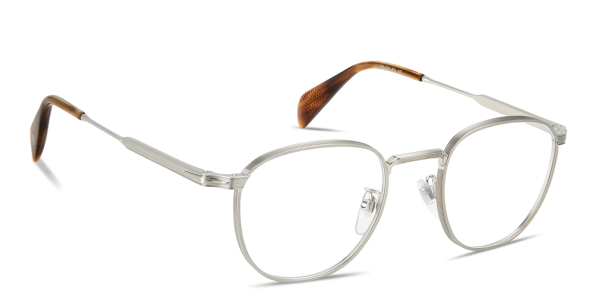 Shop DAVID BECKHAM Talisman Panthos Eyeglasses in Palladium online.