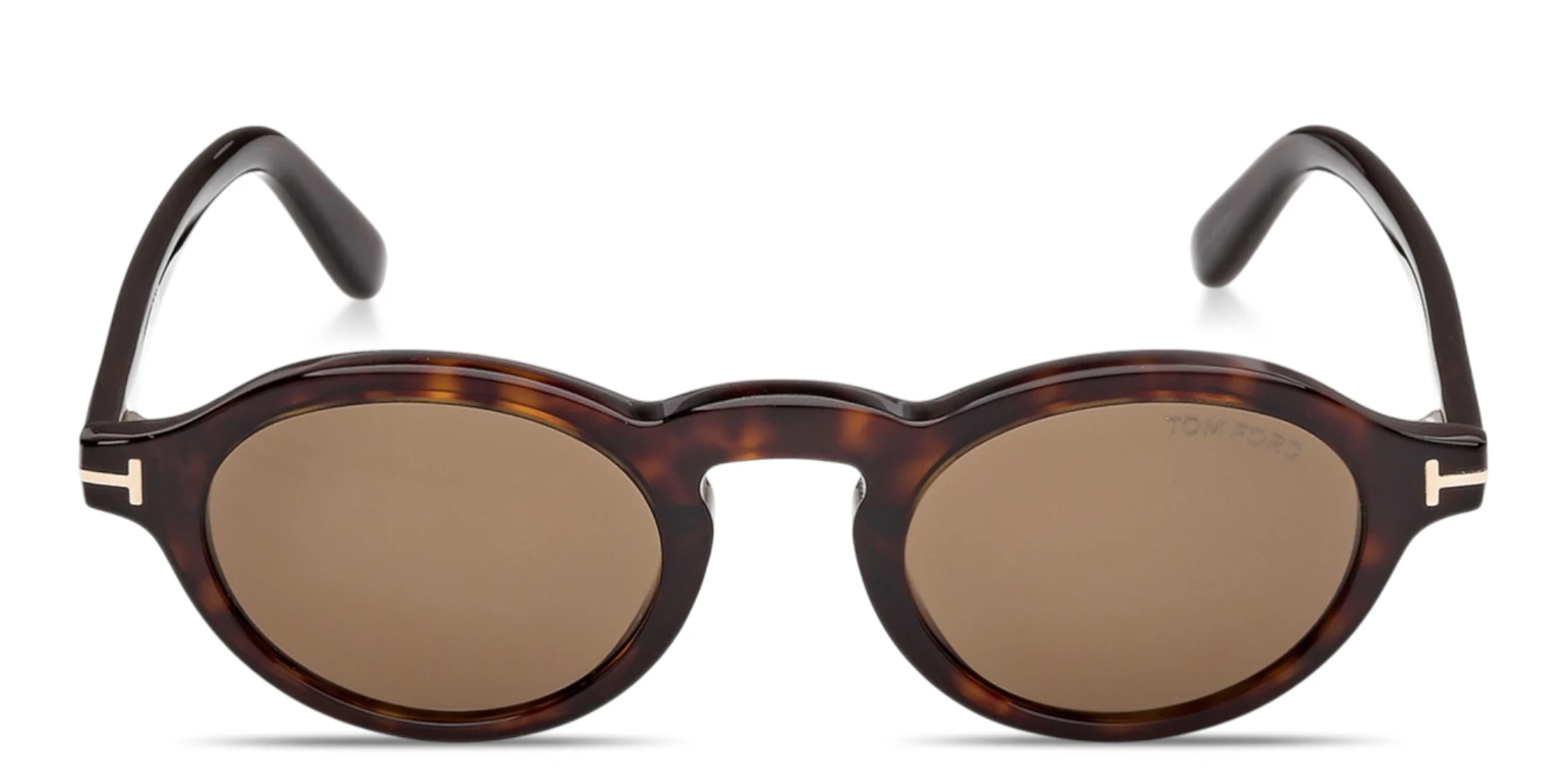 Shop TOM FORD Aristotle Oval Sunglasses in Dark Havana online.
