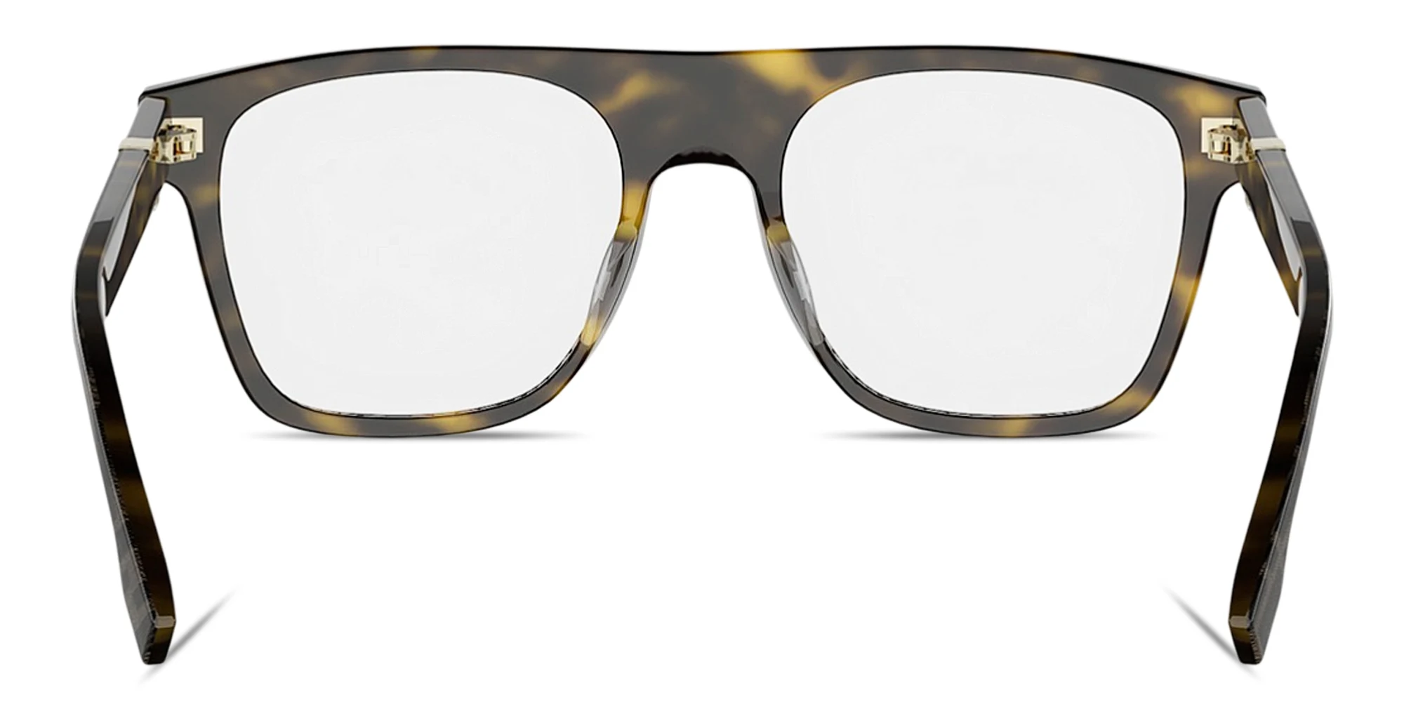 Shop FENDI Diagonal Square Eyeglasses in Dark Havana online.