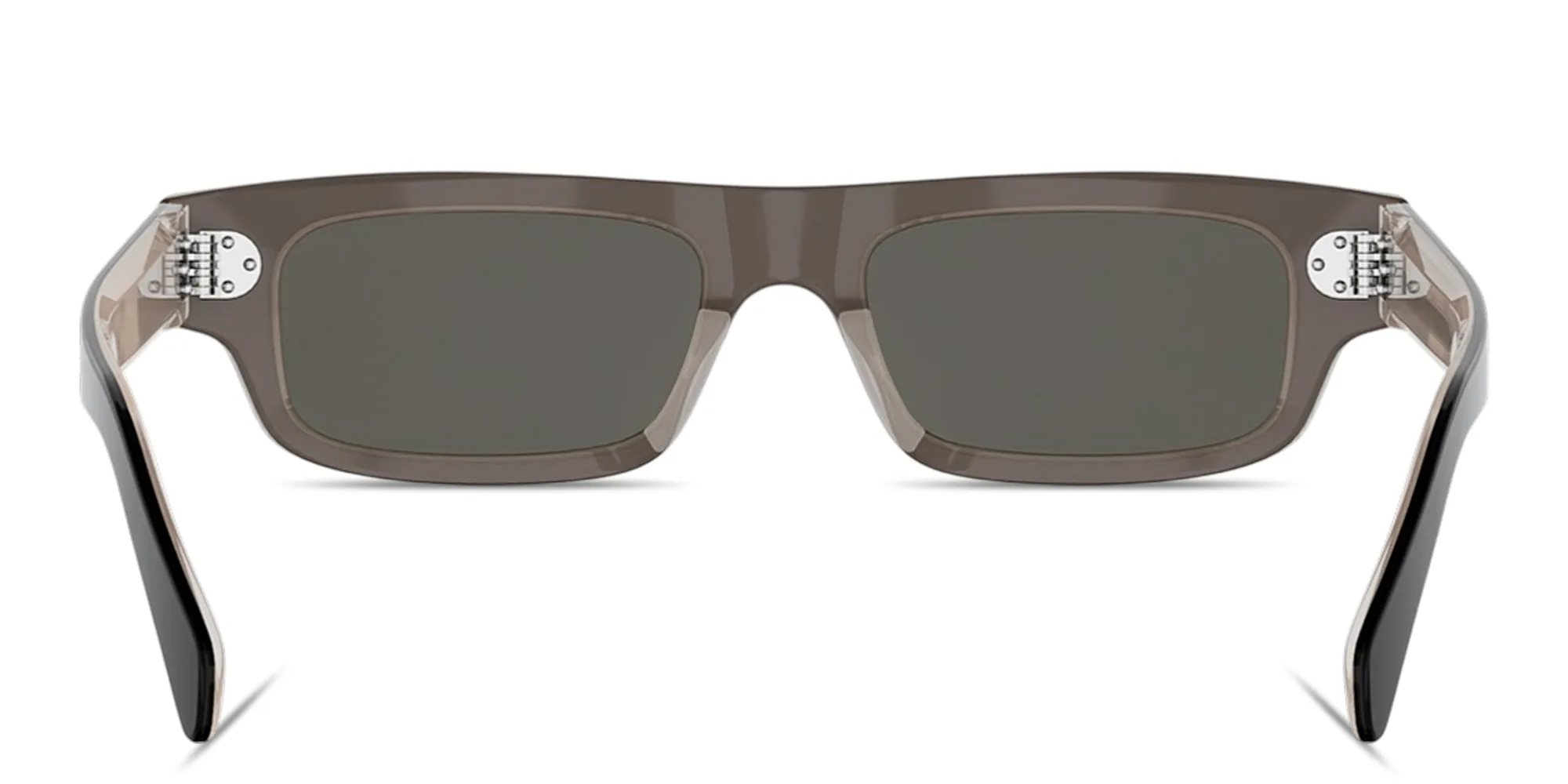 Shop CELINE CELINE 3 Dots HD Rectangular Sunglasses in Black Transparent Beige online.