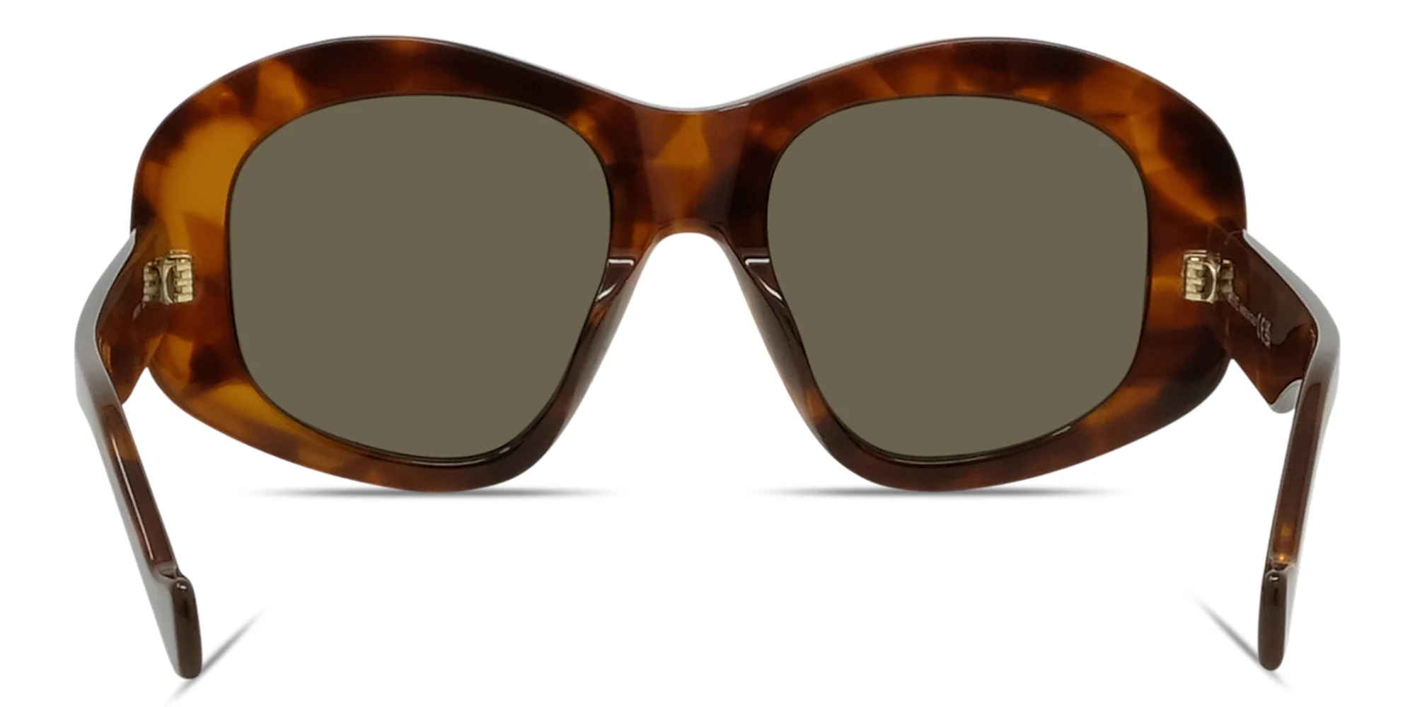 Shop LOEWE Anagram Oversized Irregular Sunglasses in Amber Havana online.