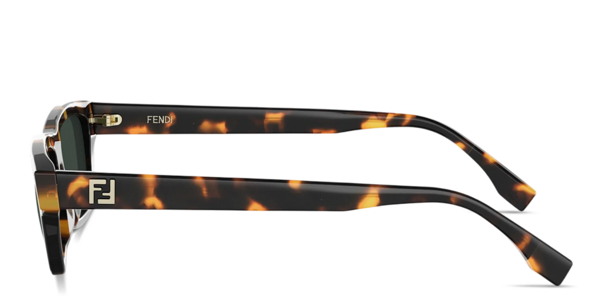 Shop FENDI FF Squared Cat-Eye Sunglasses in Dark Havana online.