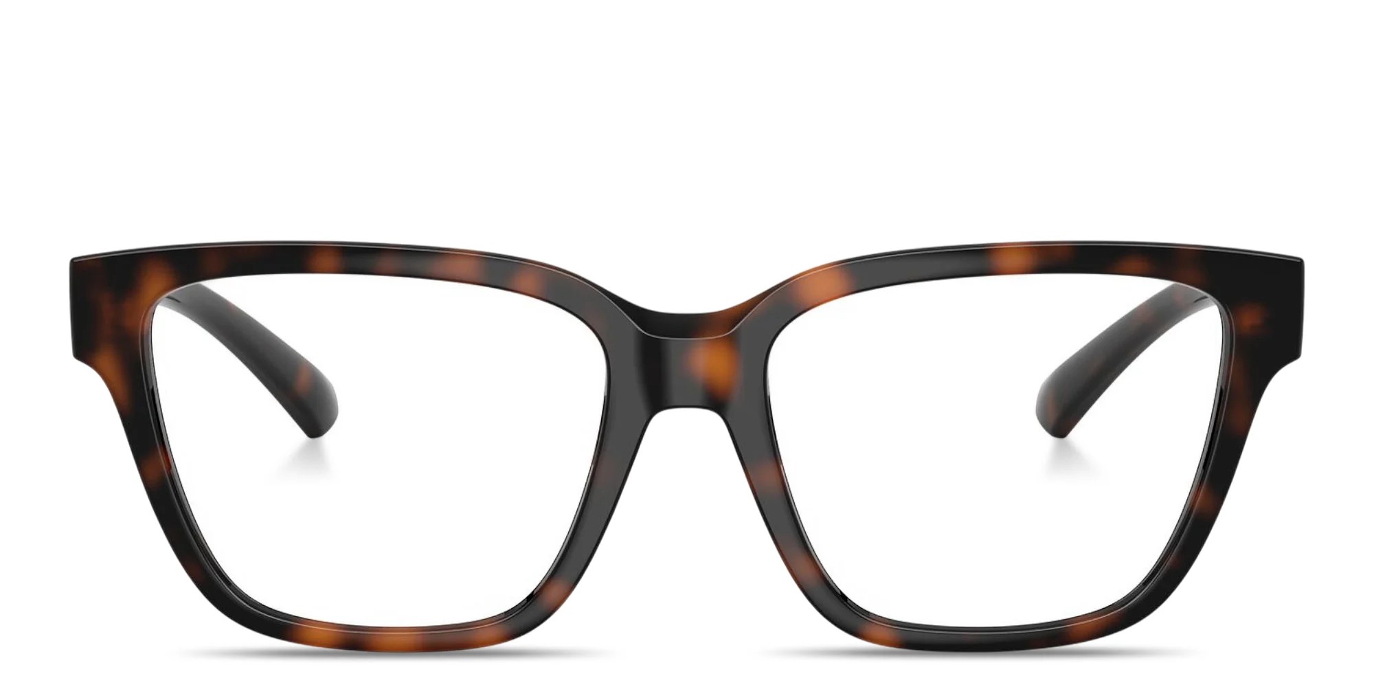 Shop BURBERRY Logo Signature Square Eyeglasses in Dark Havana online.