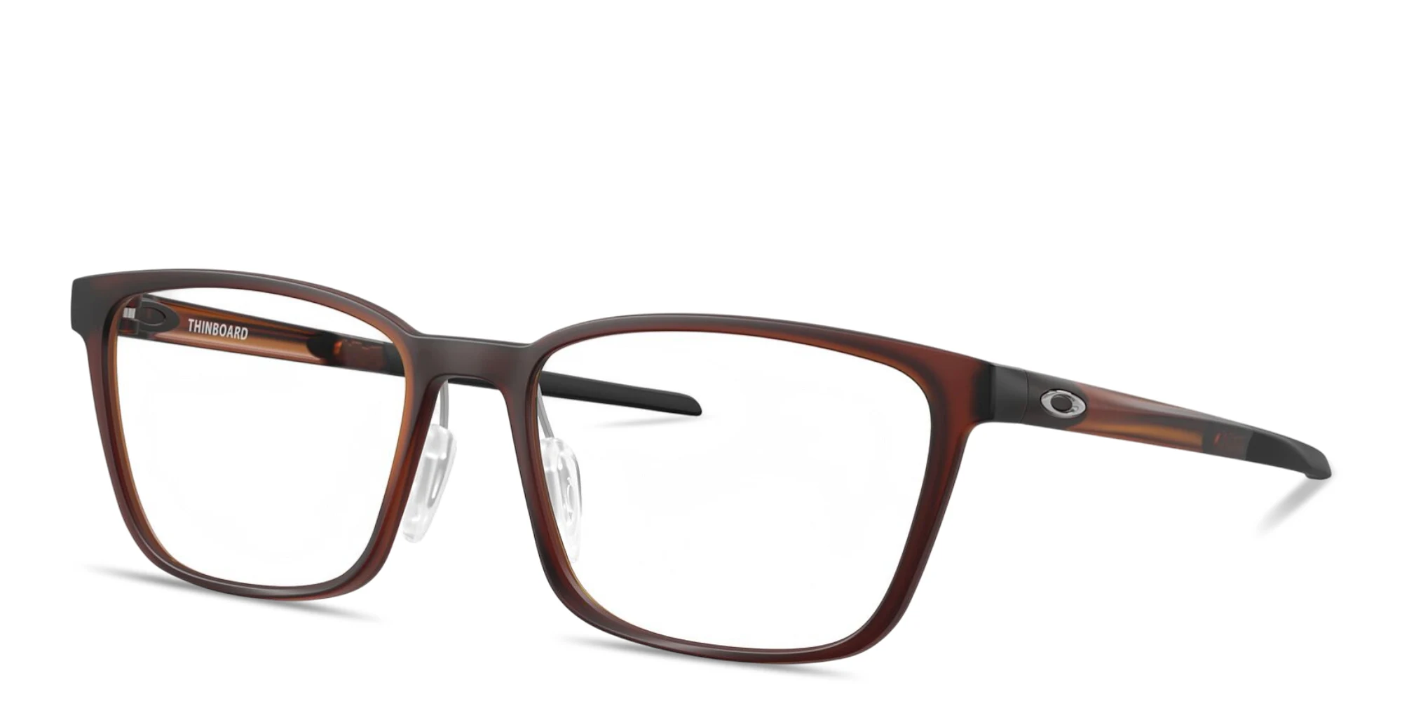 Shop Oakley Thinboard Unisex Wide Rectangle Eyeglasses in Matte Dark Amber online.