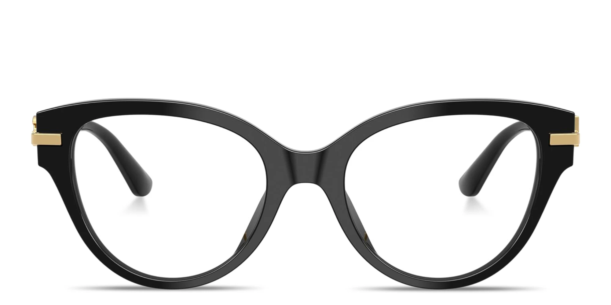 Shop Dolce & Gabbana DG Butterfly Eyeglasses in Black online.