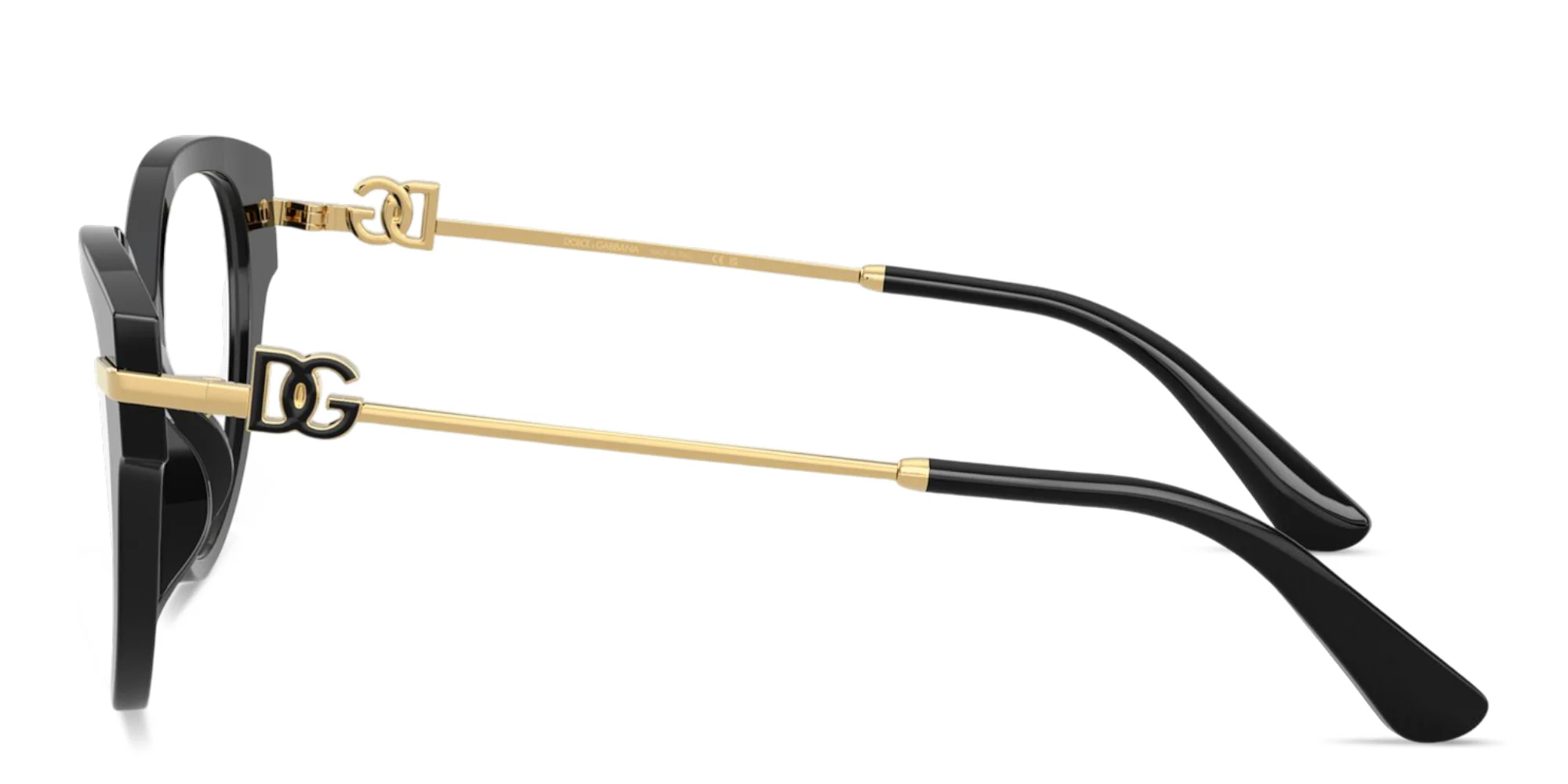 Shop Dolce & Gabbana DG Butterfly Eyeglasses in Black online.