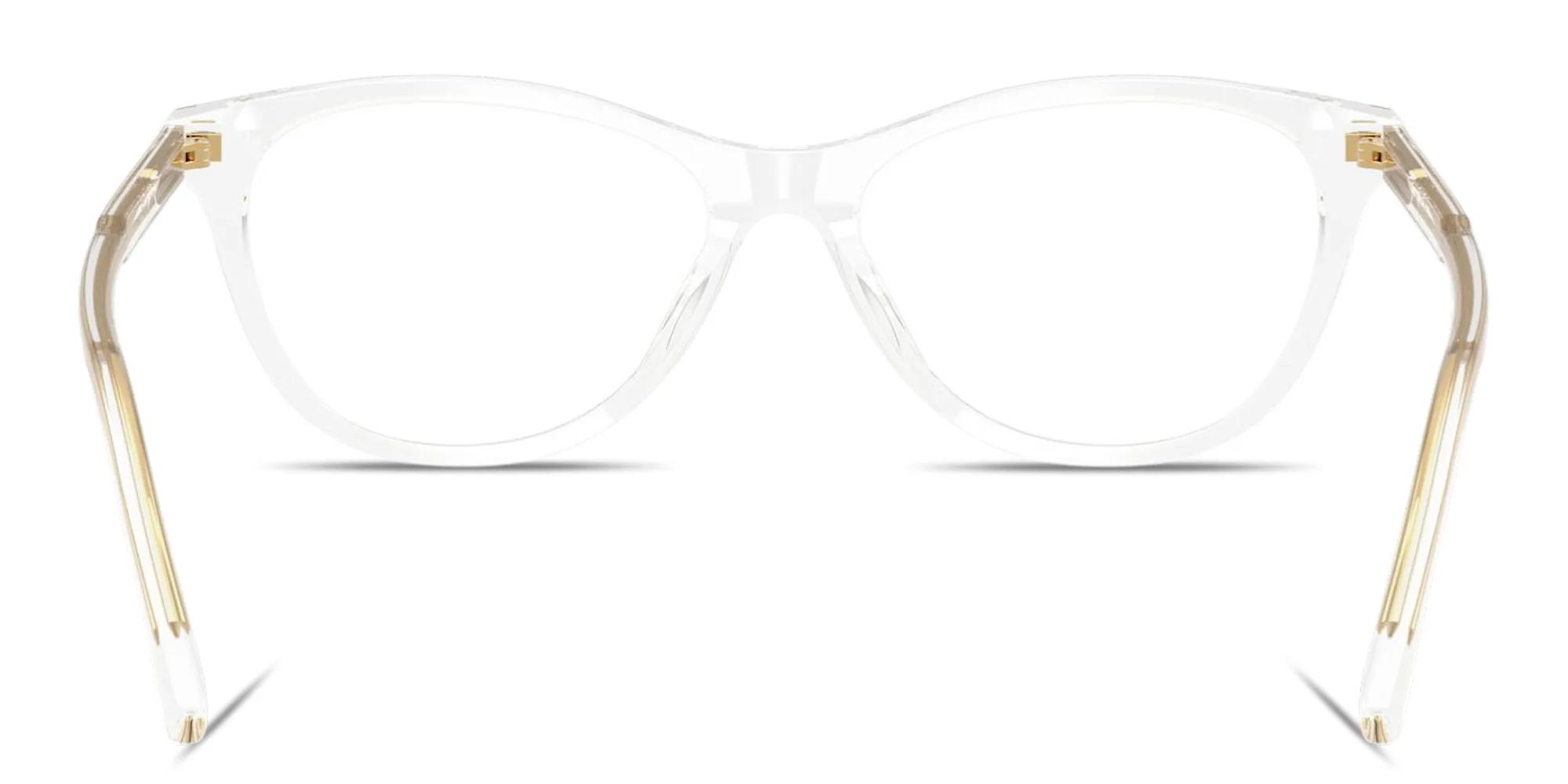 Shop Dolce & Gabbana Logo Signature Wide Cat-Eye Eyeglasses in Crystal online.