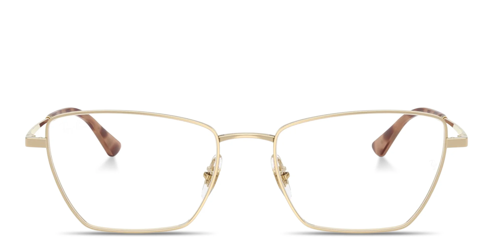 Shop Ray-Ban Drea Optics Unisex Irregular Eyeglasses in Pale Gold online.
