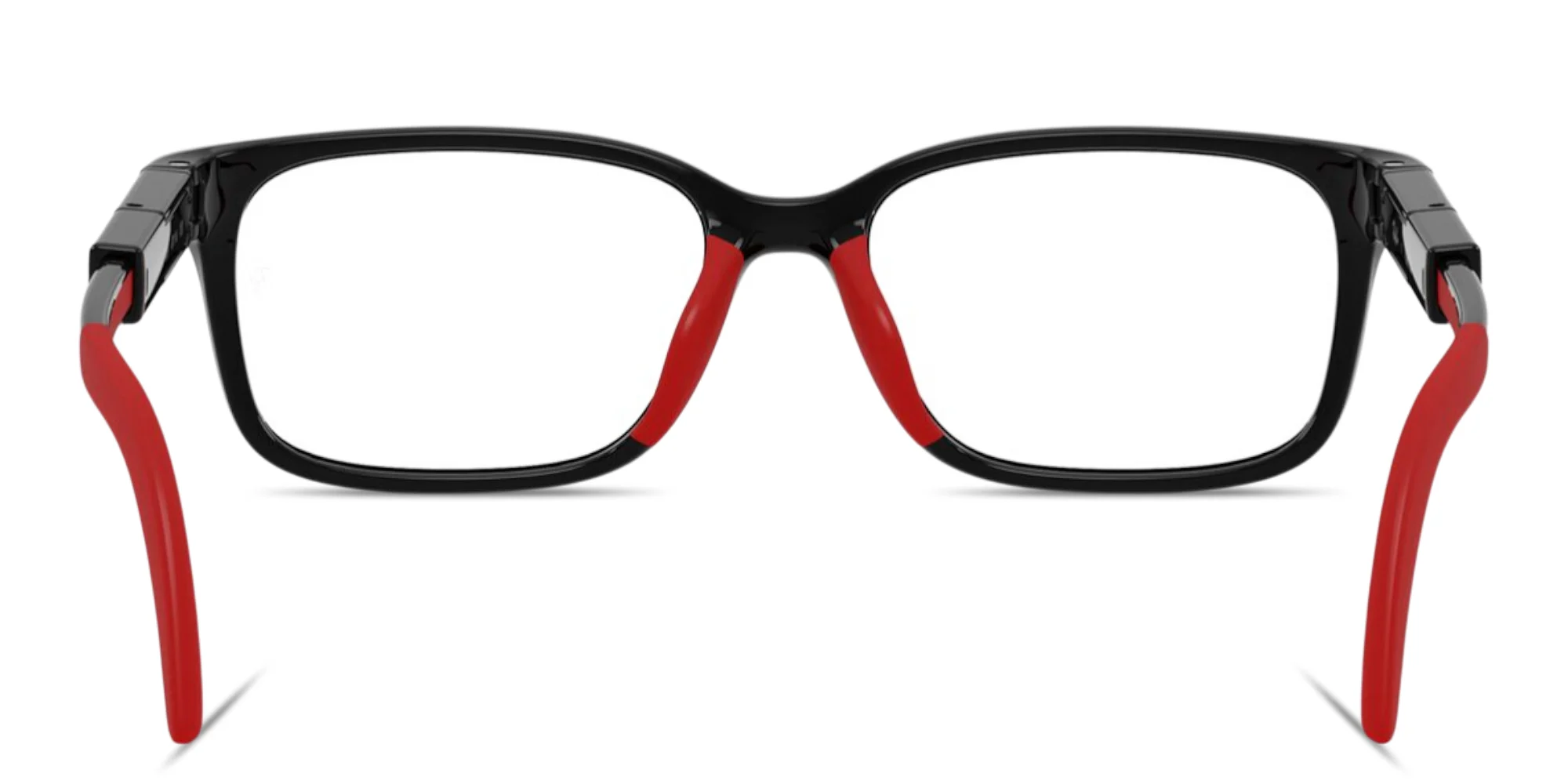 Shop Ray-Ban Junior Optics Kids Panthos Eyeglasses in Black & Red online.