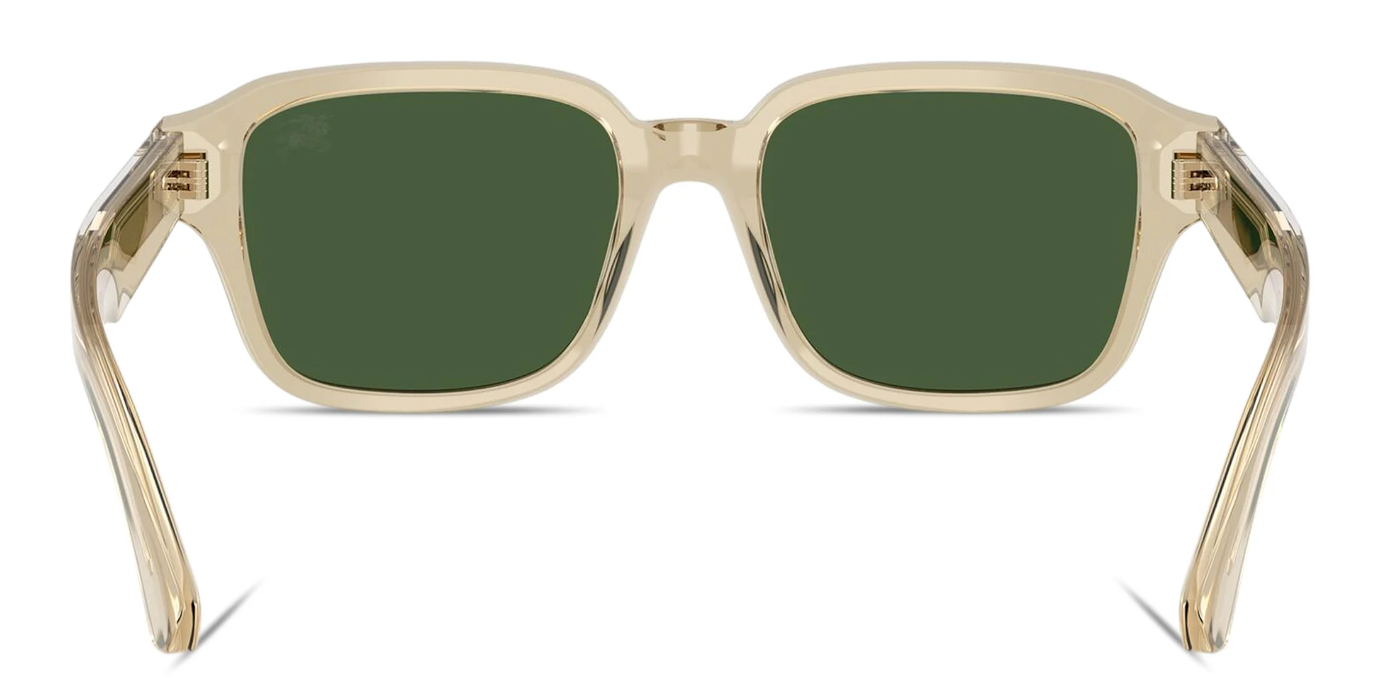 Shop BURBERRY Engraved Logo Square Sunglasses in Beige online.