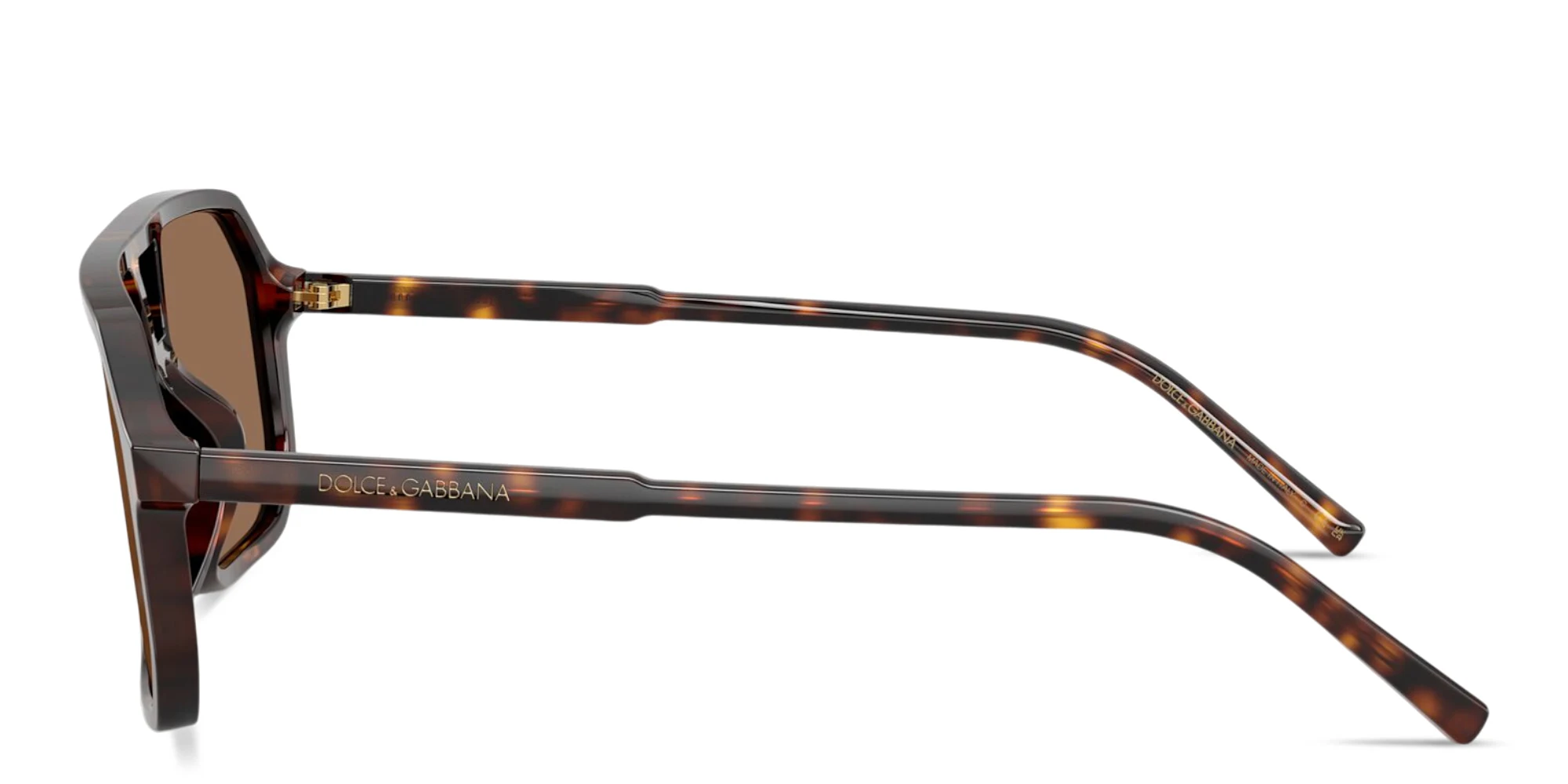 Shop Dolce & Gabbana Logo Signature Unisex Pilot Sunglasses in Havana online.