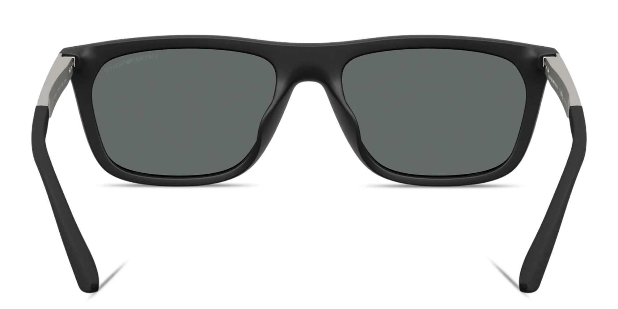 Shop Emporio Armani Eagle Logo Pillow Sunglasses in Black online.