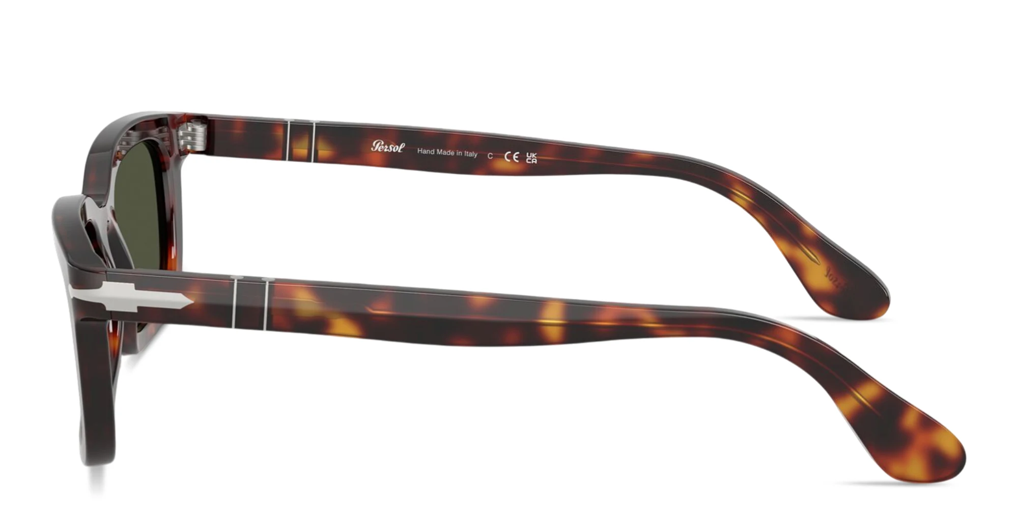 Shop PERSOL Arrow Unisex Rectangle Sunglasses in Havana online.