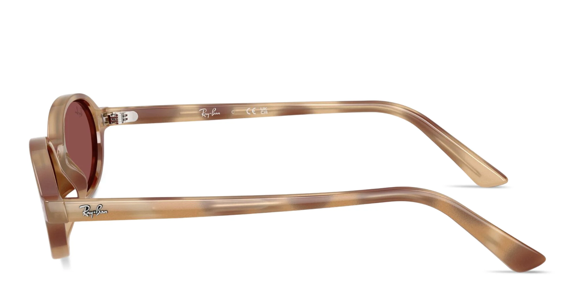 Shop Ray-Ban Khal Unisex Oval Sunglasses in Cream Havana online.