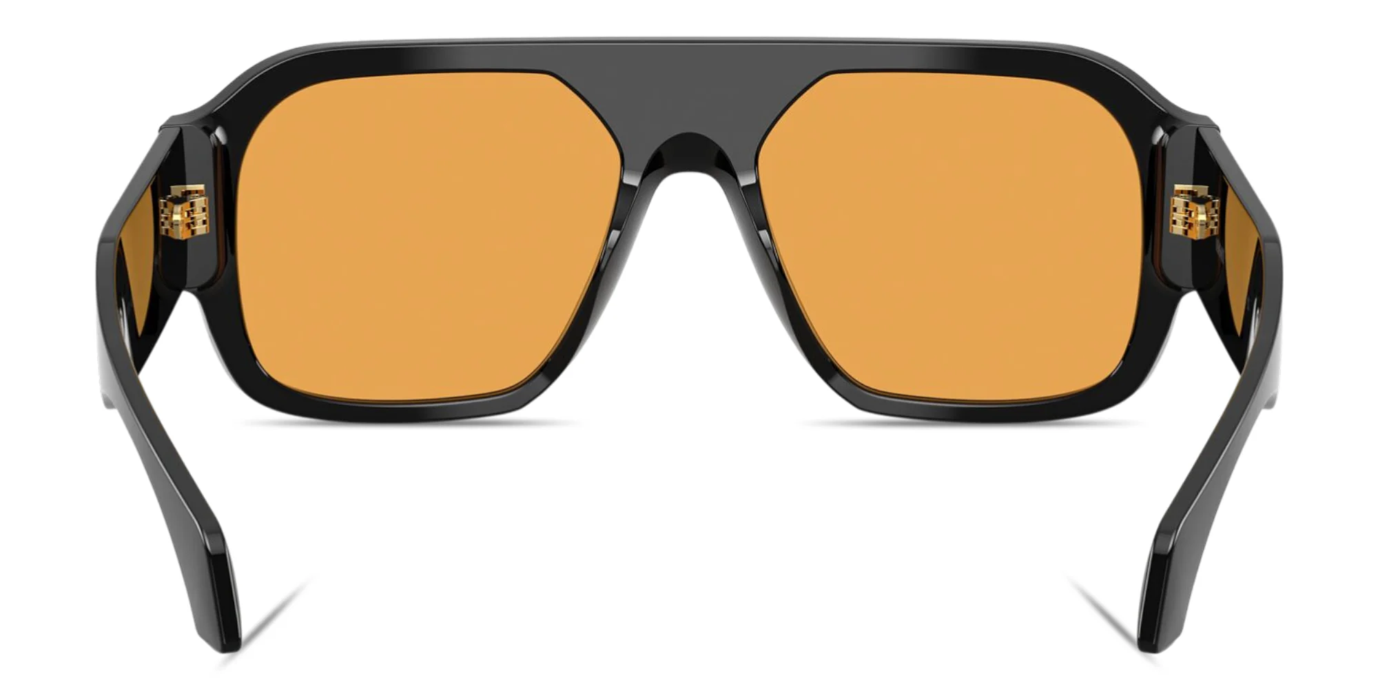 Shop VERSACE Medusa Square Sunglasses in Black online.