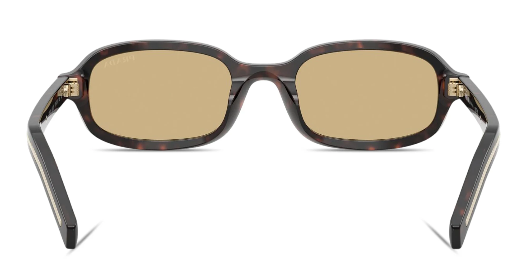 Shop PRADA Logo Signature Oval Sunglasses in Root Tortoise online.
