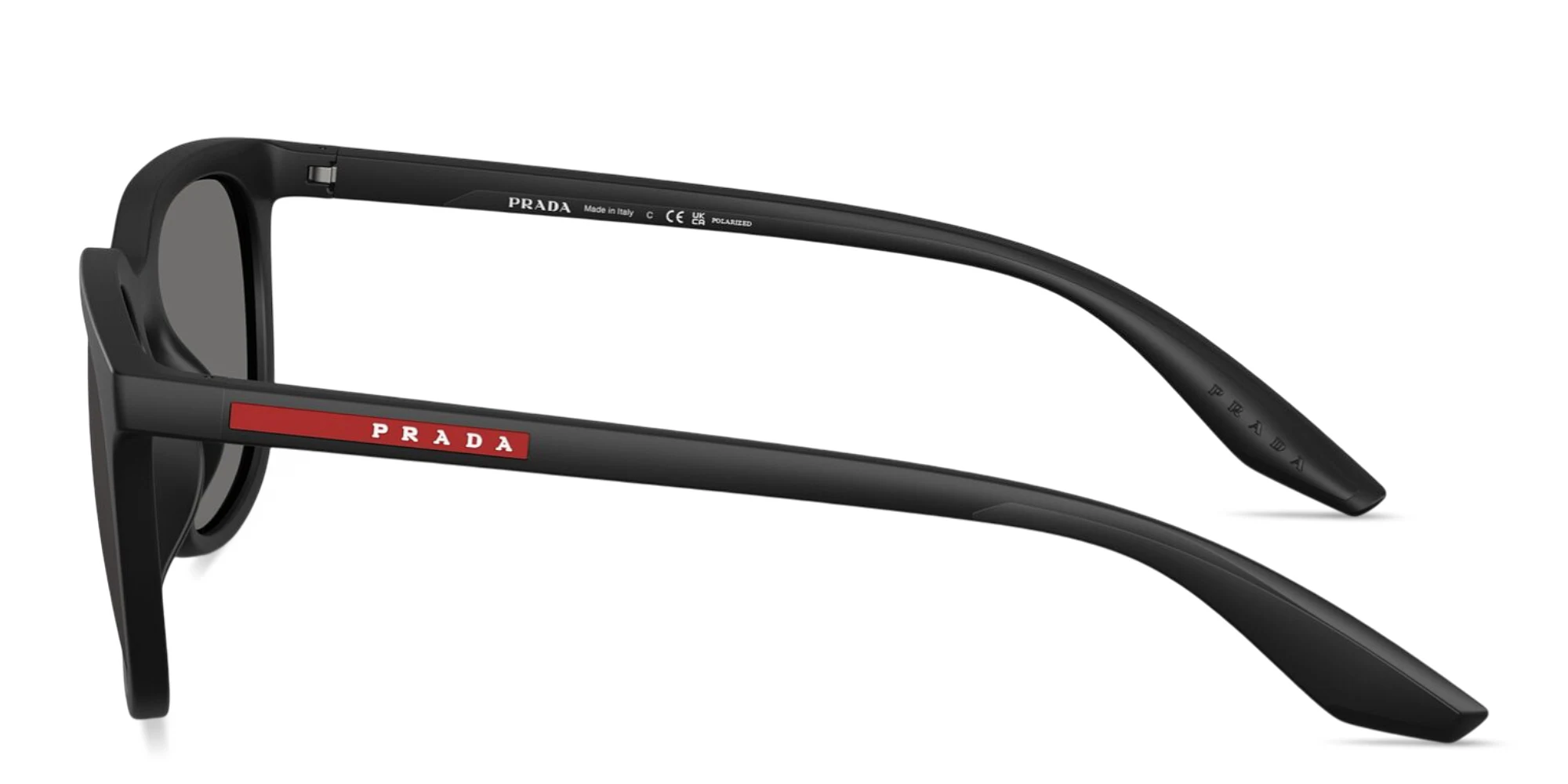 Shop Prada Linea Rossa Logo Signature Pillow Sunglasses in Matte Black online.