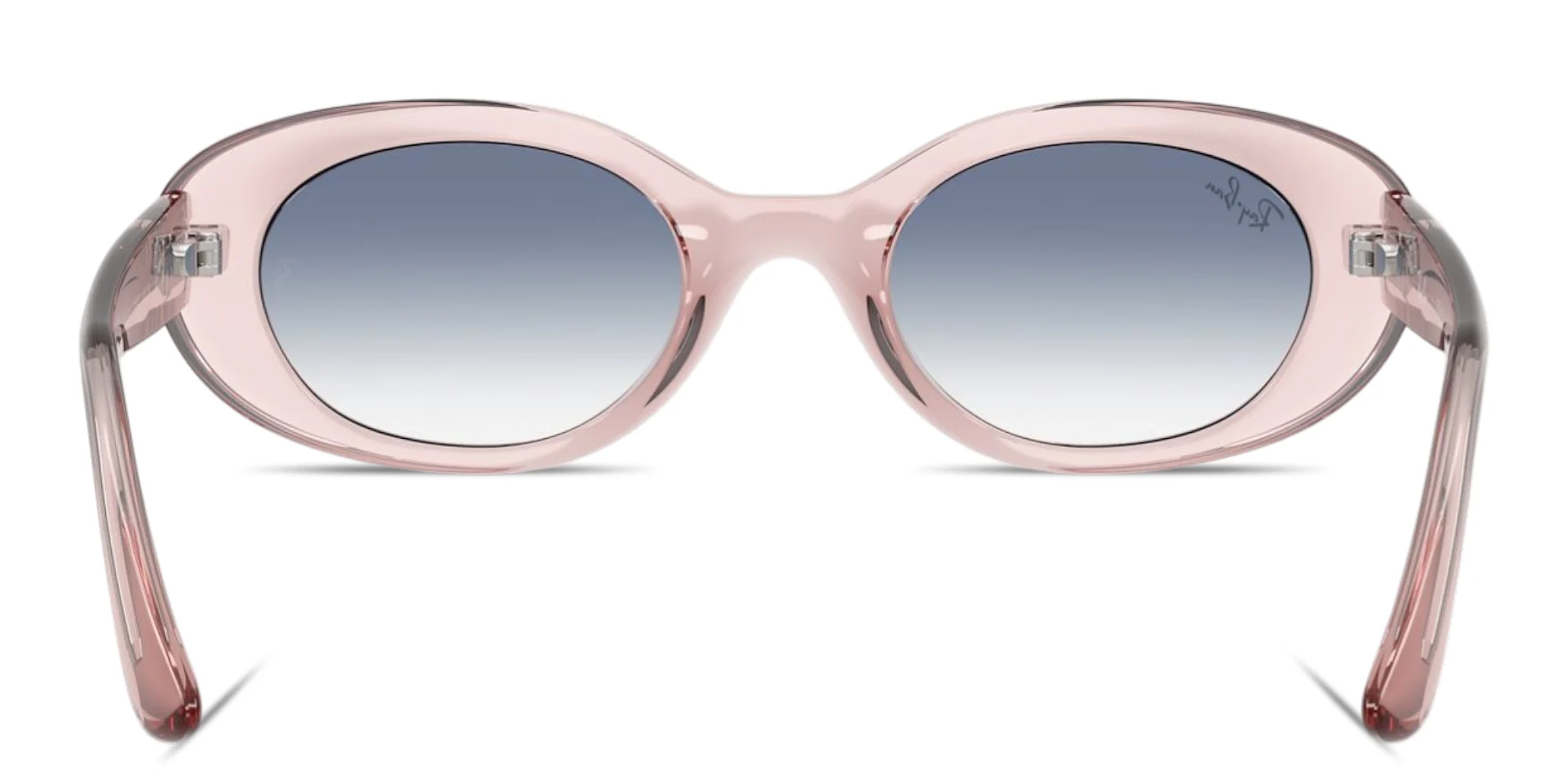 Shop Ray-Ban Junior Kids Oval Sunglasses in Transparent Pink online.
