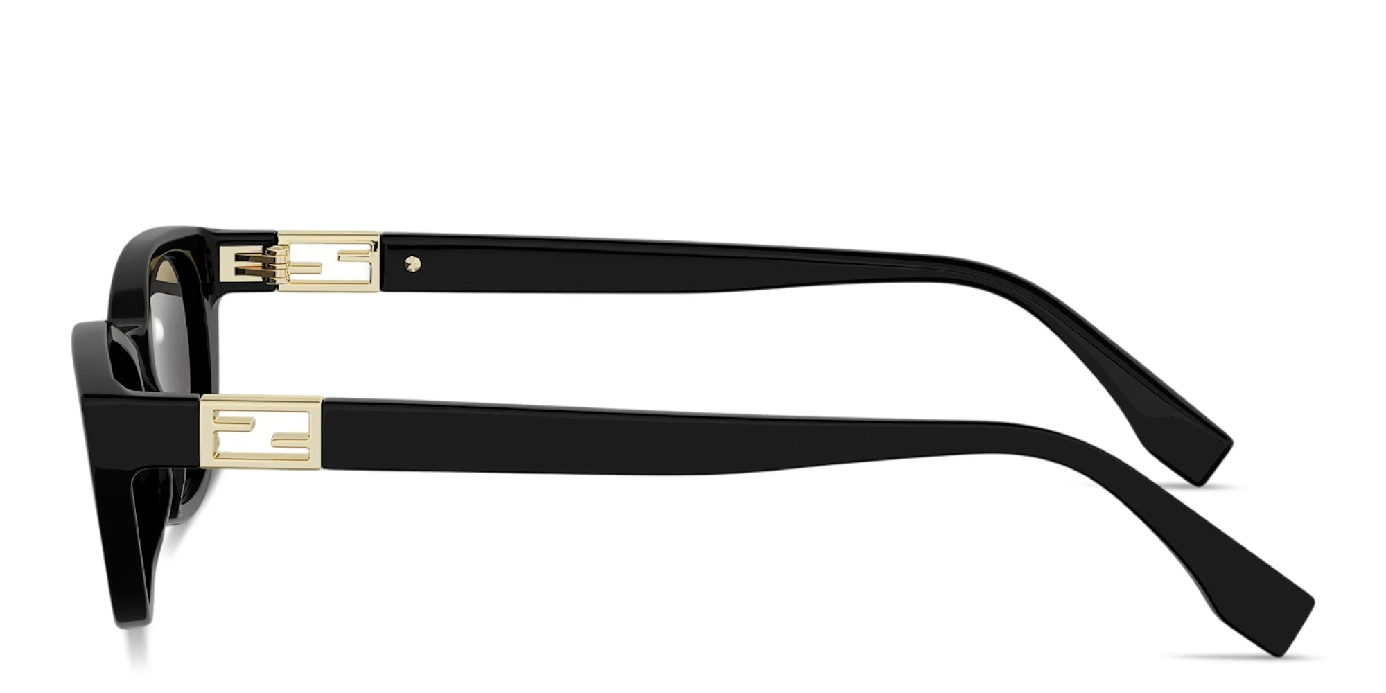 Shop FENDI Baguette Cat-Eye Sunglasses in Black online.