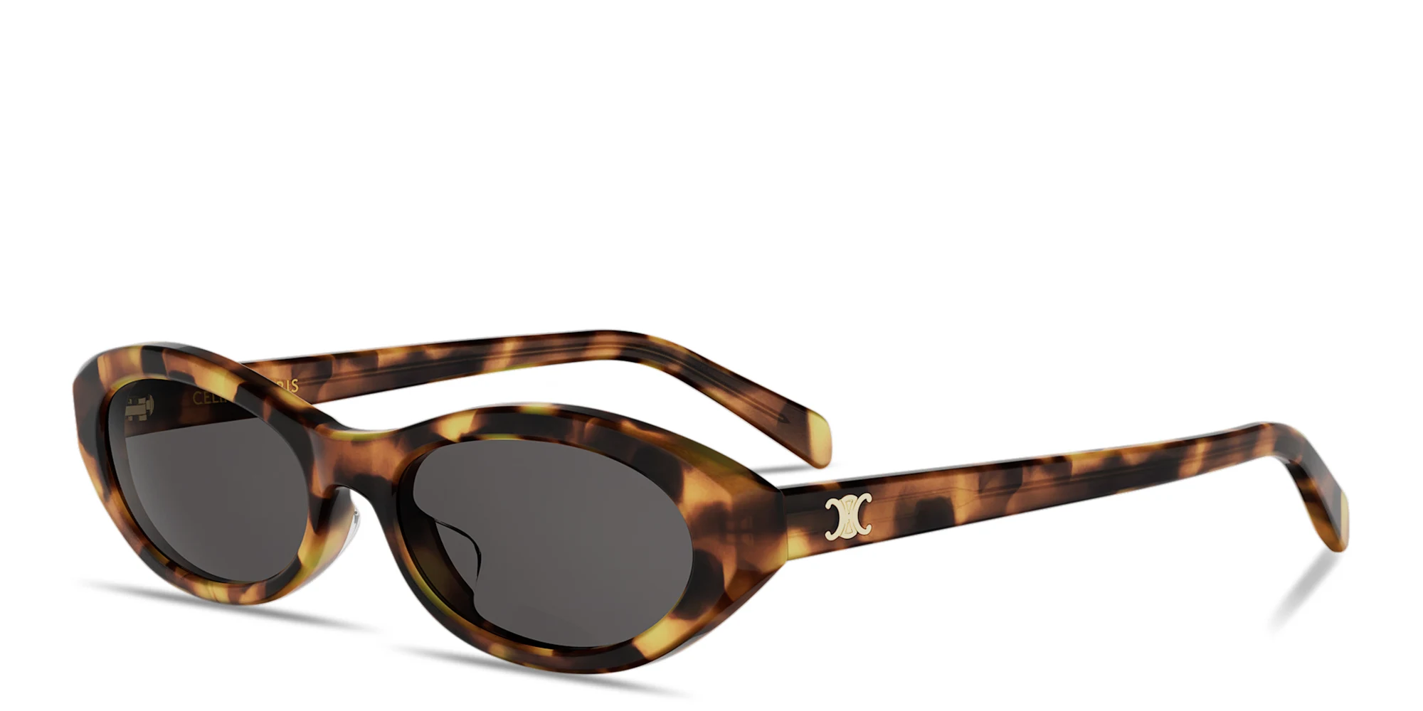تسوق Triomphe Mini Oval Sunglasses سيلين بلون Havana أونلاين.
